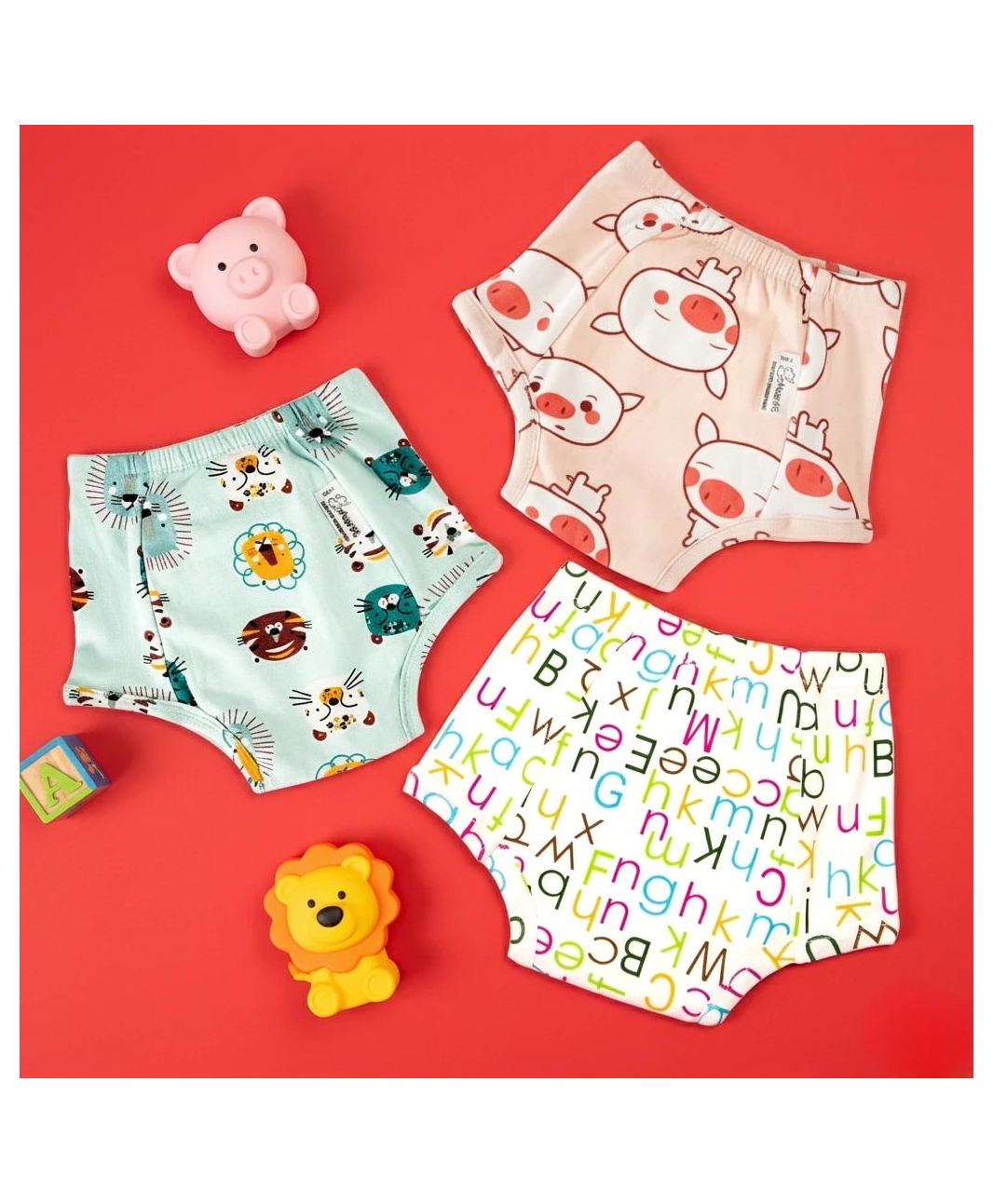 Snugkins Reusable Potty Training Pants/Underwear for Babies Pack of 3 , Extra Small - Multi-picture-32