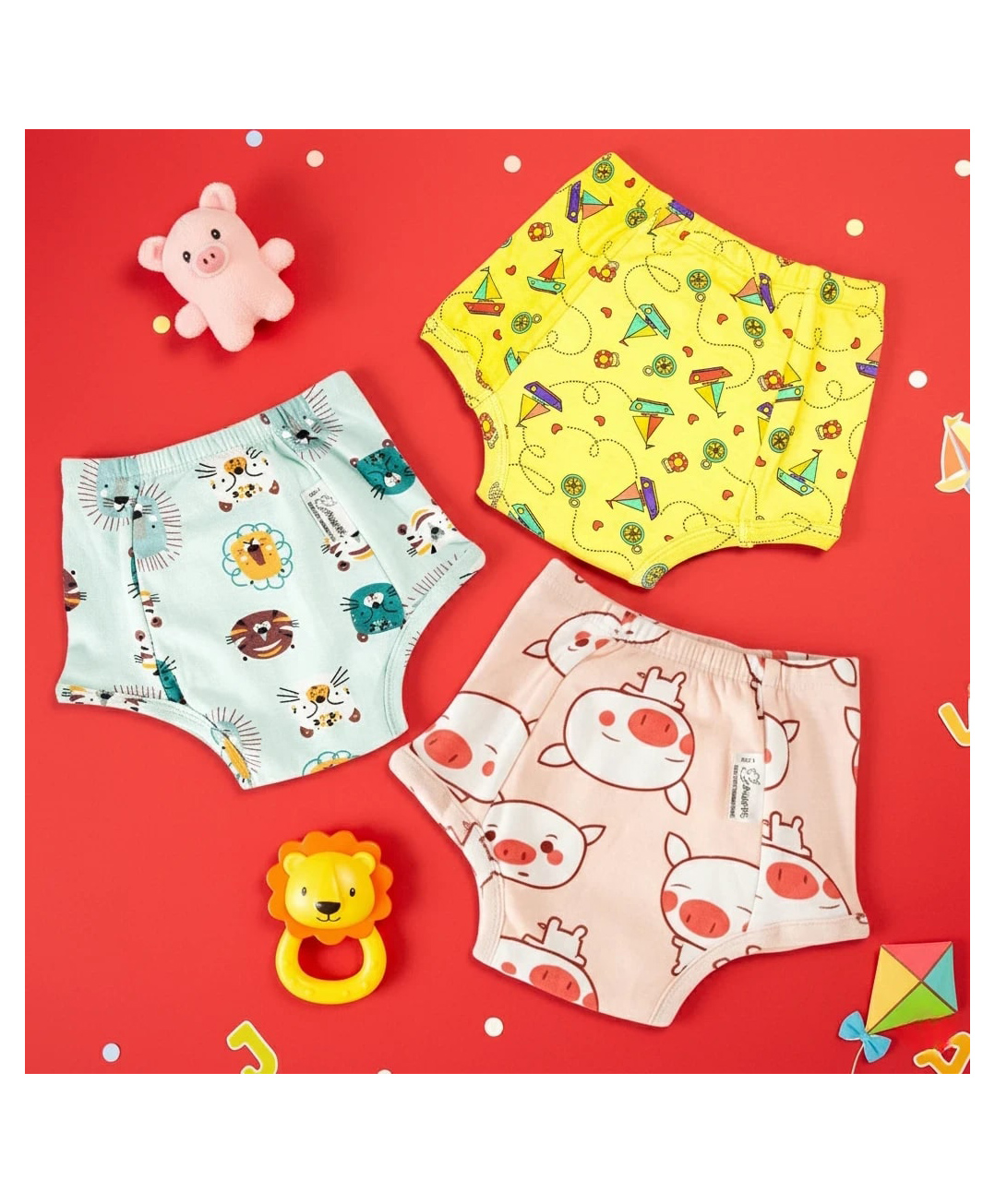 Snugkins Reusable Potty Training Pants/Underwear for Babies Pack of 2 , Medium - Multi-picture-18