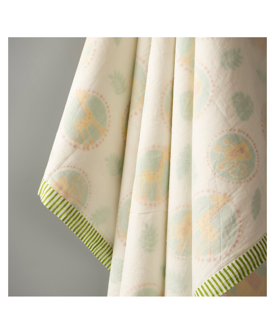 Gudgoodie 3 Layered Luxury Cotton Muslin Dohar for Kids - Jungle Safari-image-28