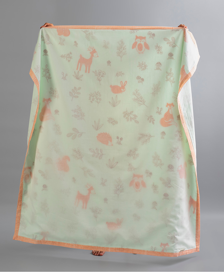 Gudgoodie 3 Layered Luxury Cotton Muslin Dohar for Kids - Enchanted Forest-picture-11