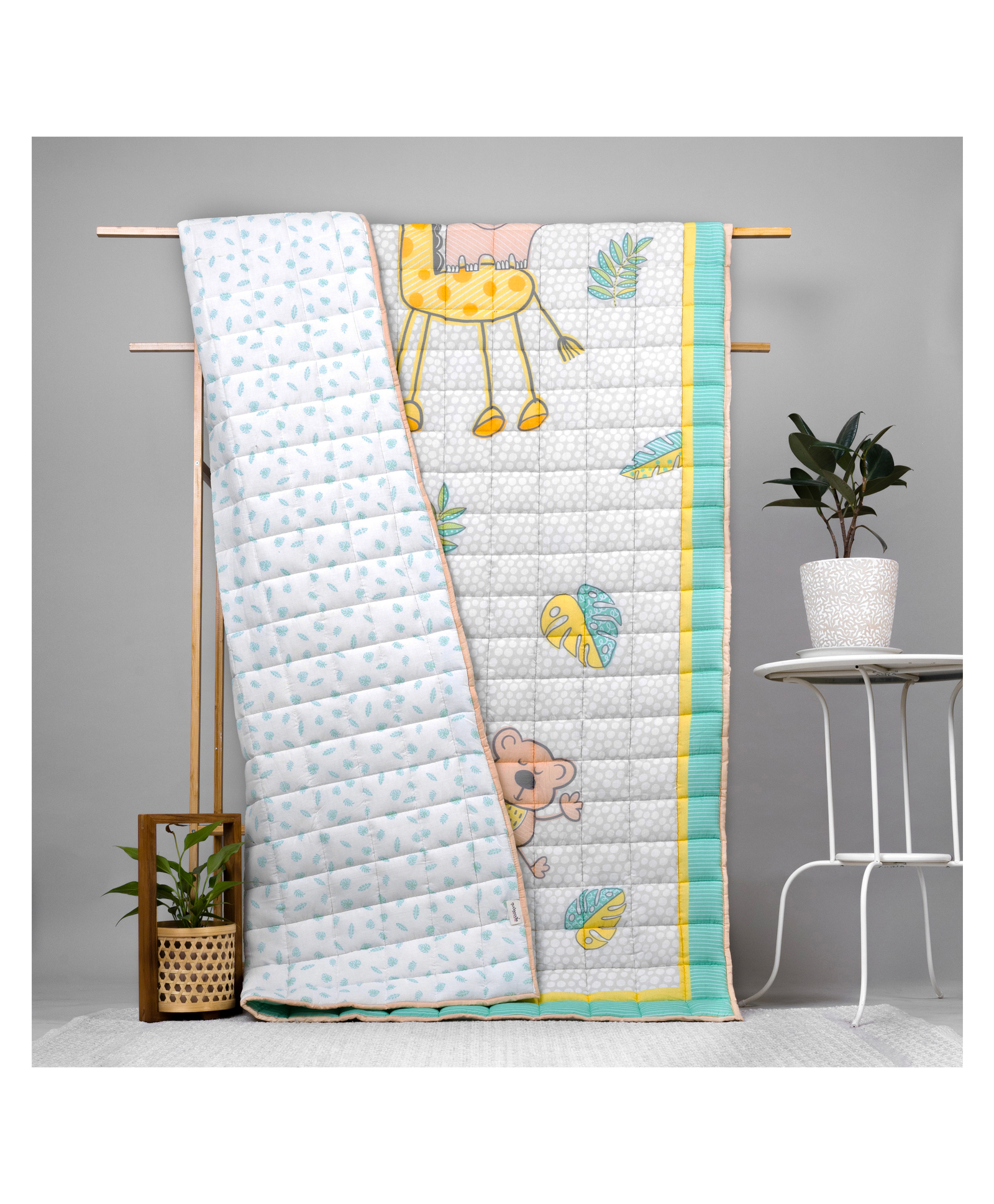 Gudgoodie Premium Cotton Muslin Baby AC Quilt  Blanket -  Jungle Safari-image-46