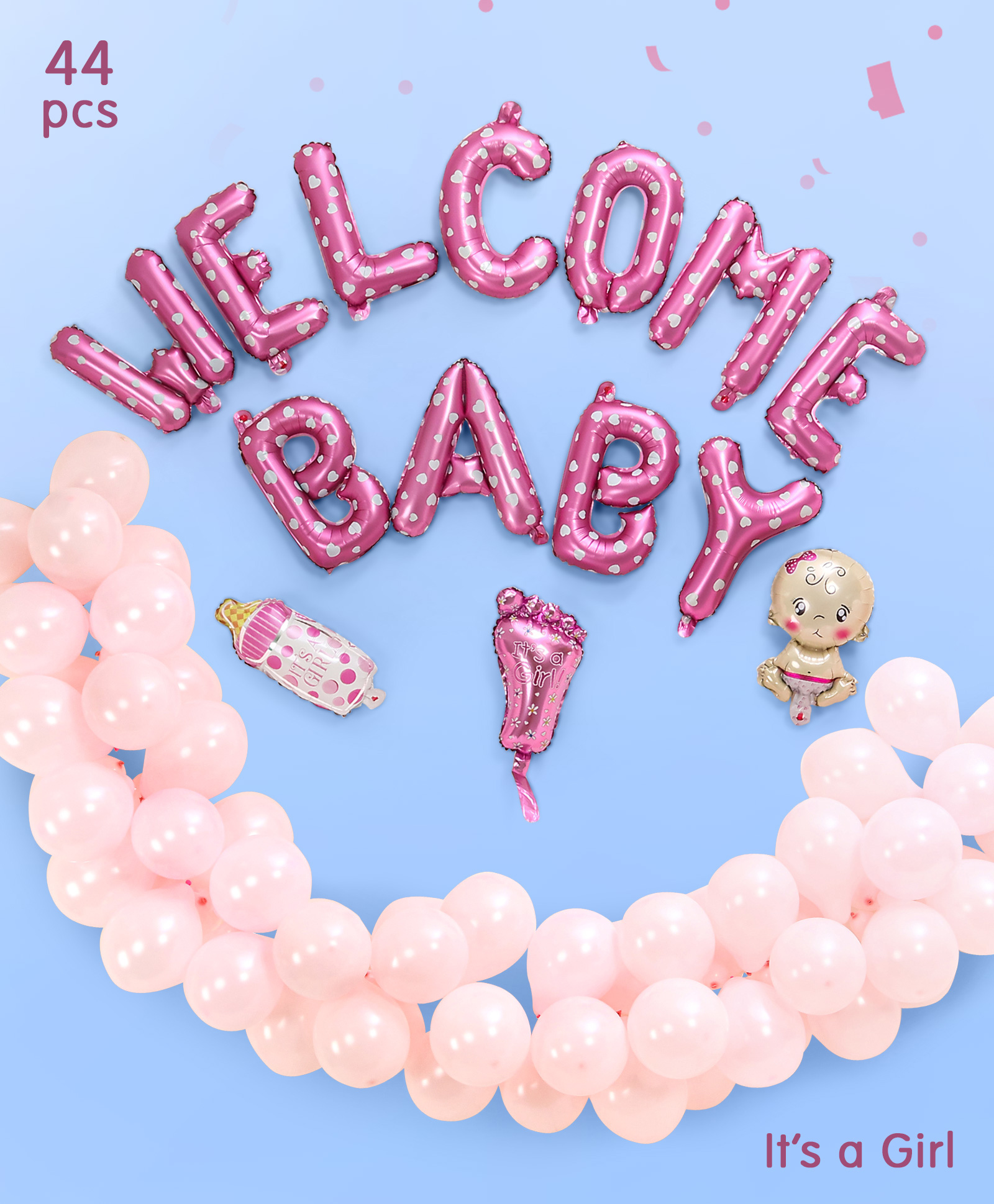 Welcome Baby Decor Kit - Pack of 44