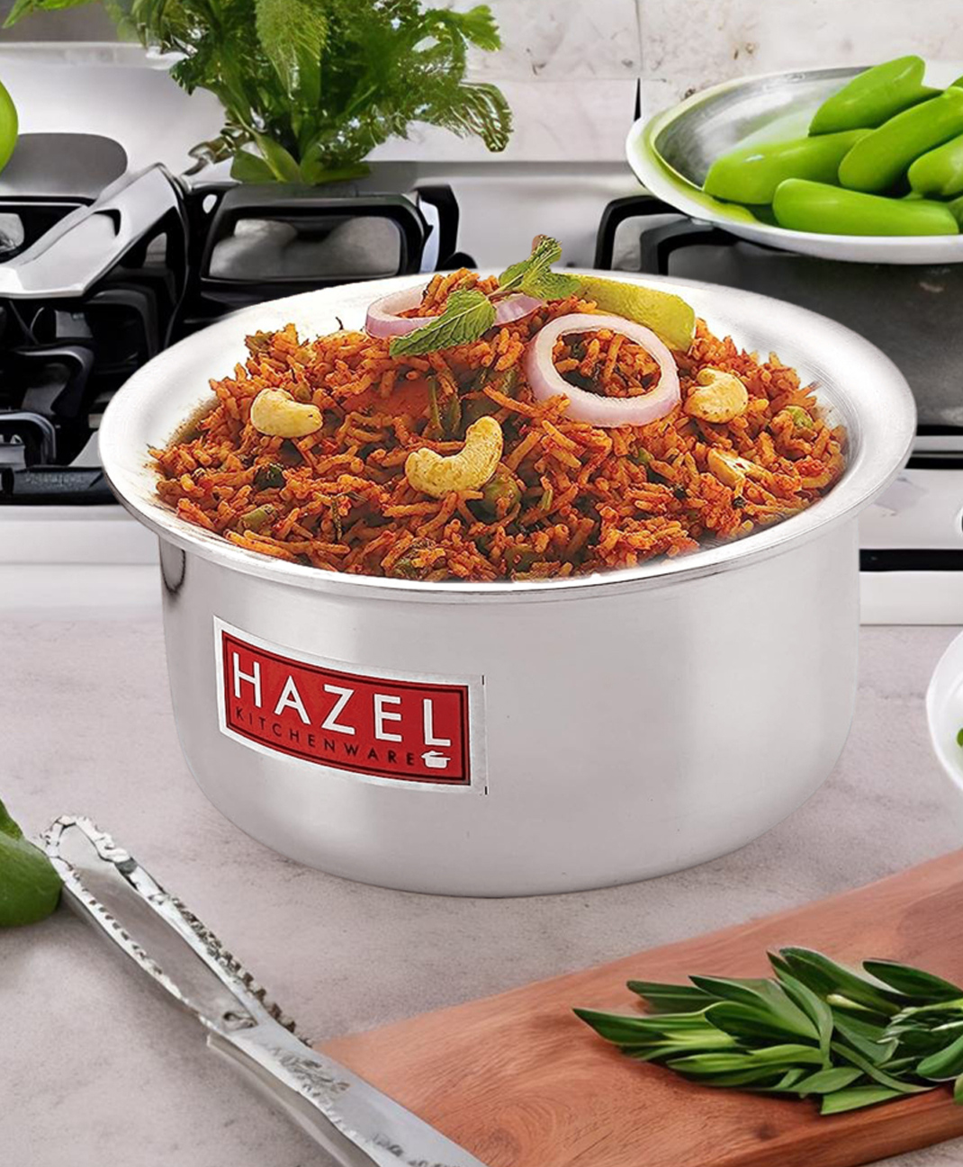 HAZEL Aluminium Induction Base Flat Bottom Patila Tope Pot, 1400 ml, Silver.-image-47