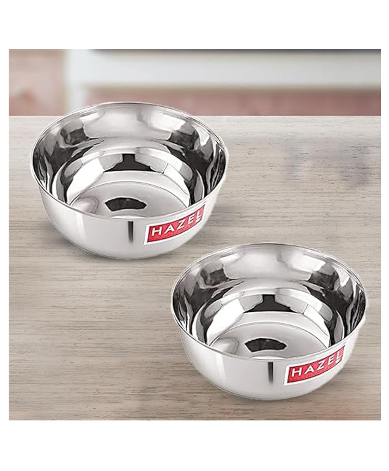 HAZEL Stainless Steel Serving Bowl Set of 2 | Mixing Bowl For Cake Batter | Serving Bowl Set For Dinner Lunch | Steel Katori Set Of 2-image-35