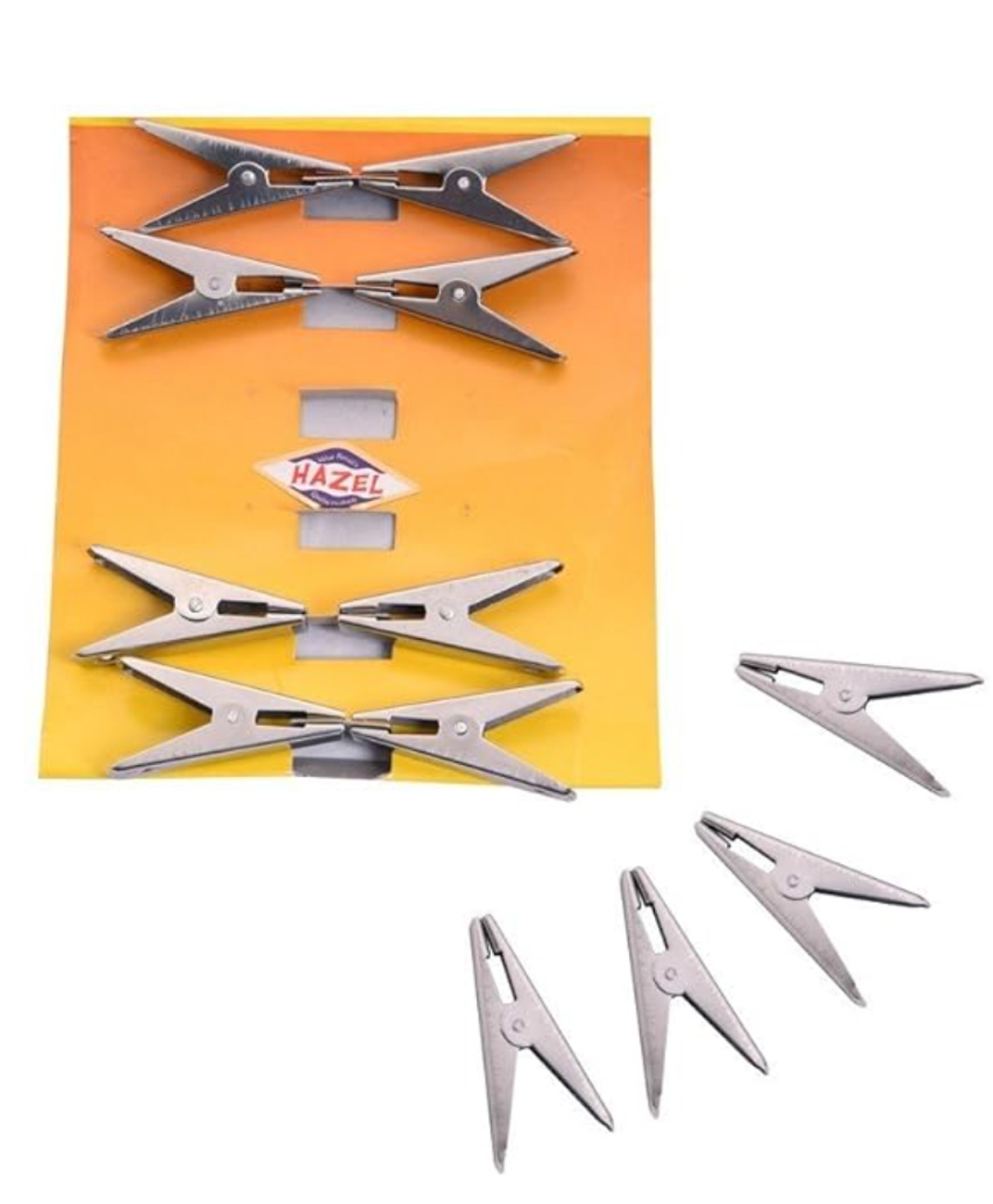 HAZEL Stainless Steel cloth Clip 12 pc, Silver-picture-3