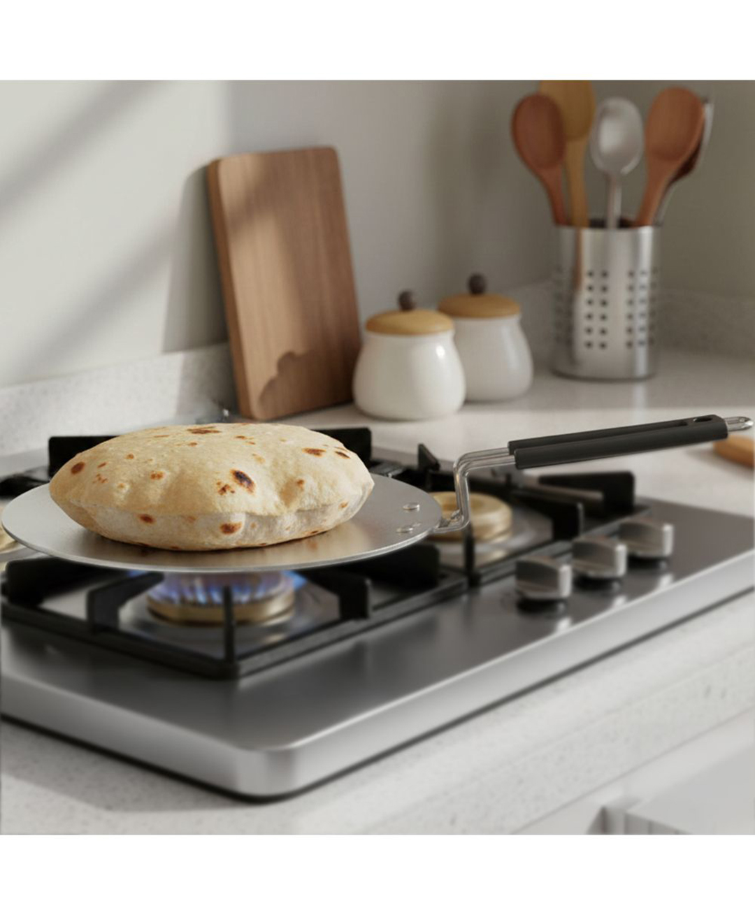 HAZEL 4mm Aluminium Chapati Roti Tawa, 27.5 cm, Silver.-image-45