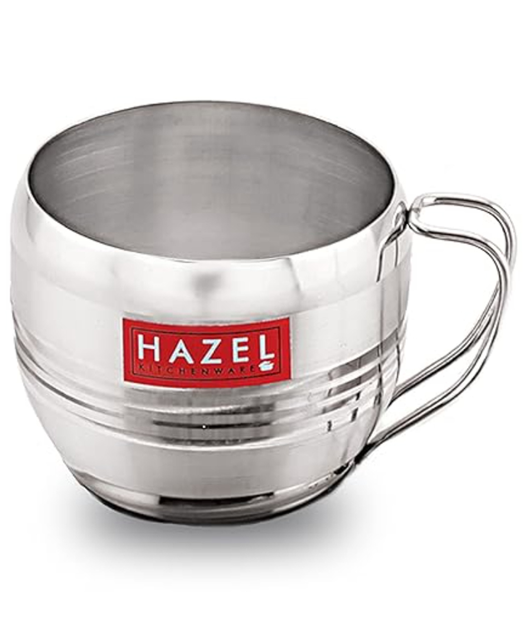 HAZEL Stainless Steel Tea Cup | Steel Unbreakable Chai Tea Coffee Cup Mug Latest Design Capacity 170ml Each, Silver-image-12