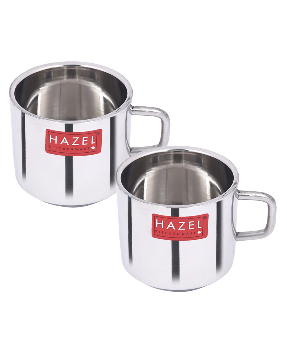 HAZEL Stainless Steel Green Tea Coffee Small Sobar Cup, Set of 2, 100 ml (Each)-picture-31
