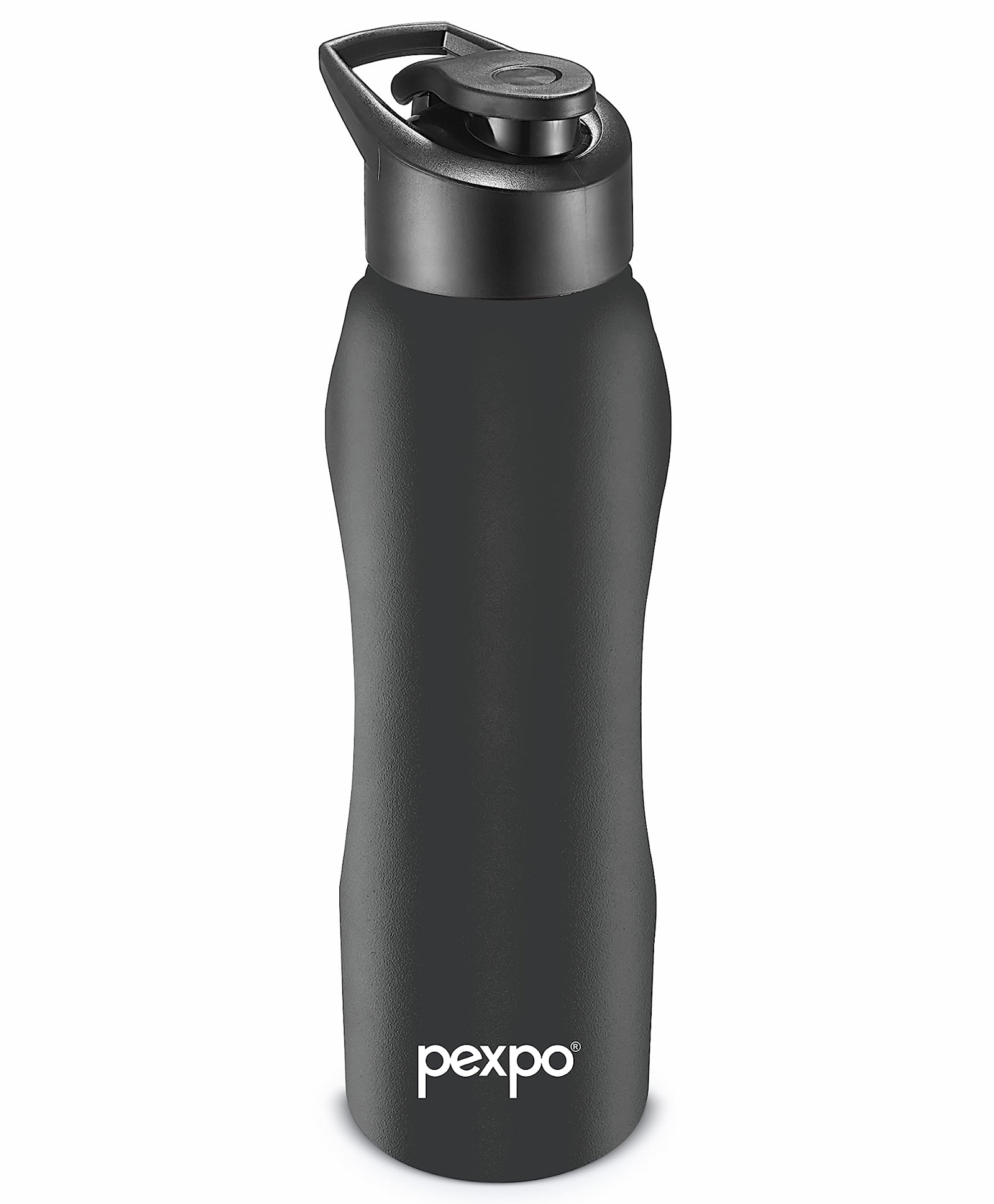 Pexpo Bistro Stainless Steel Fridge Cooling/Sports Sipper Water Bottle 1 Litre, Black|Single Walled|Easy Grip | Home, Office, Gym, School, Yoga, Trekking, Men, Women & Kids-image-8