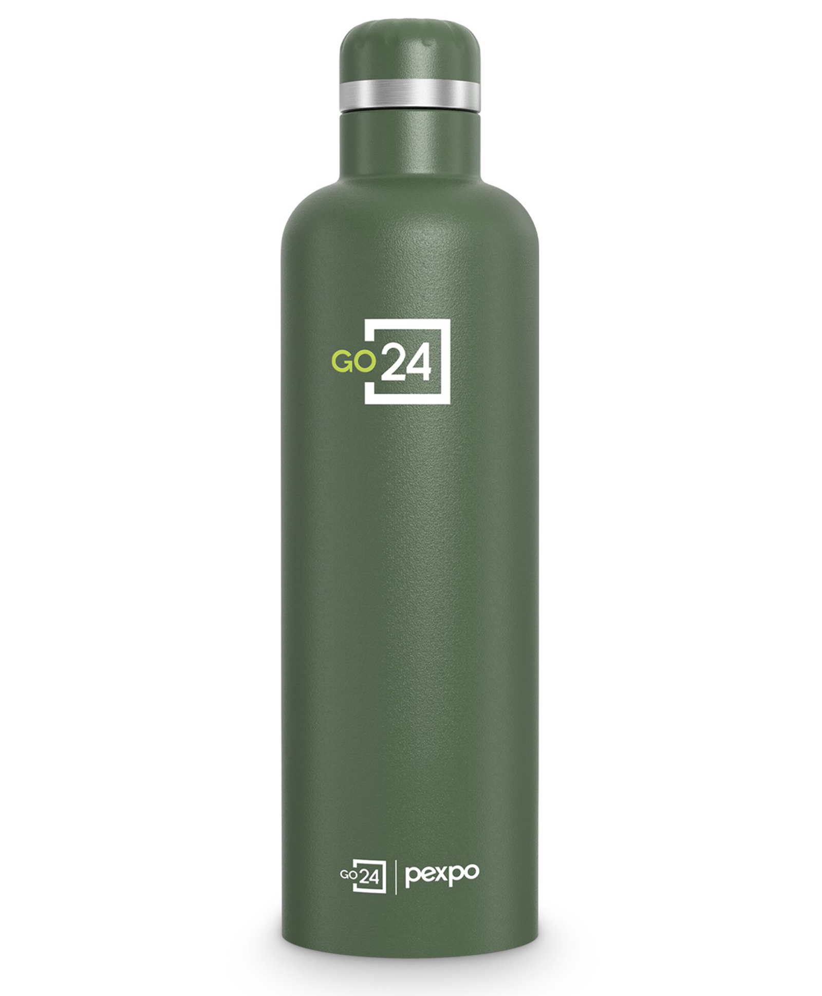 Pexpo Stainless Steel Hot and Cold Vacuum Insulated ISI Certified Flask,750ml, Military Green, Set of 1, Oreo | Double Wall Flask | BPA Free | Office | School | Home | Hiking | Gym-image-2