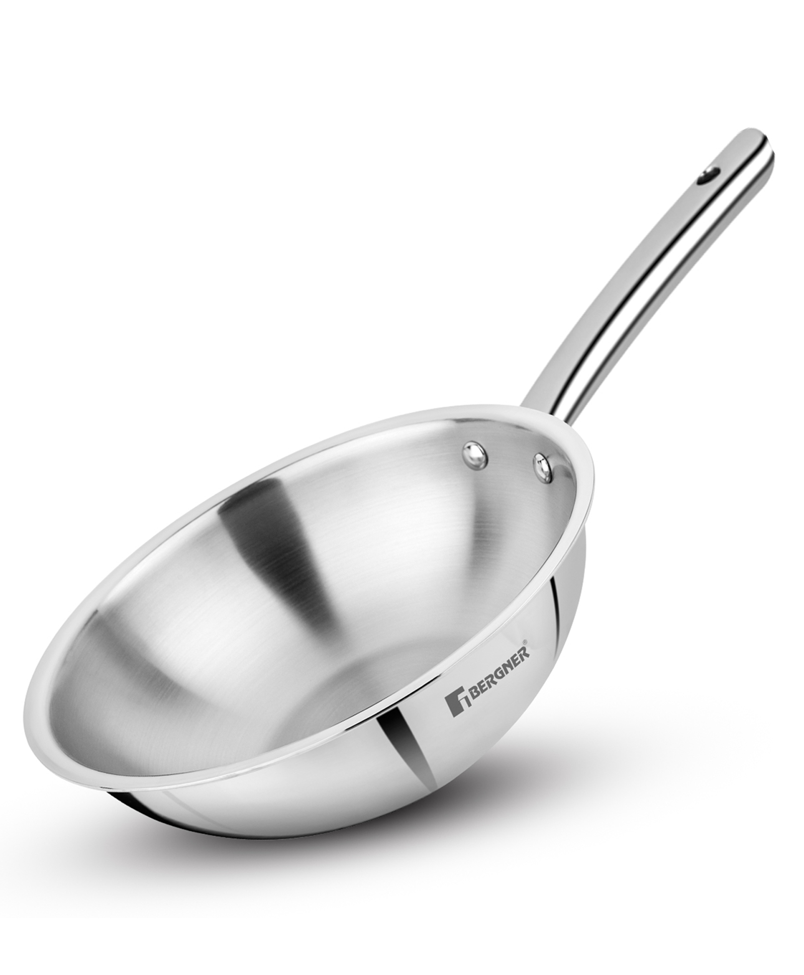 Bergner Tripro Triply Stainless Steel Wok / Chinese Kadai with Lid, 24 cm, 2.8 L-picture-33