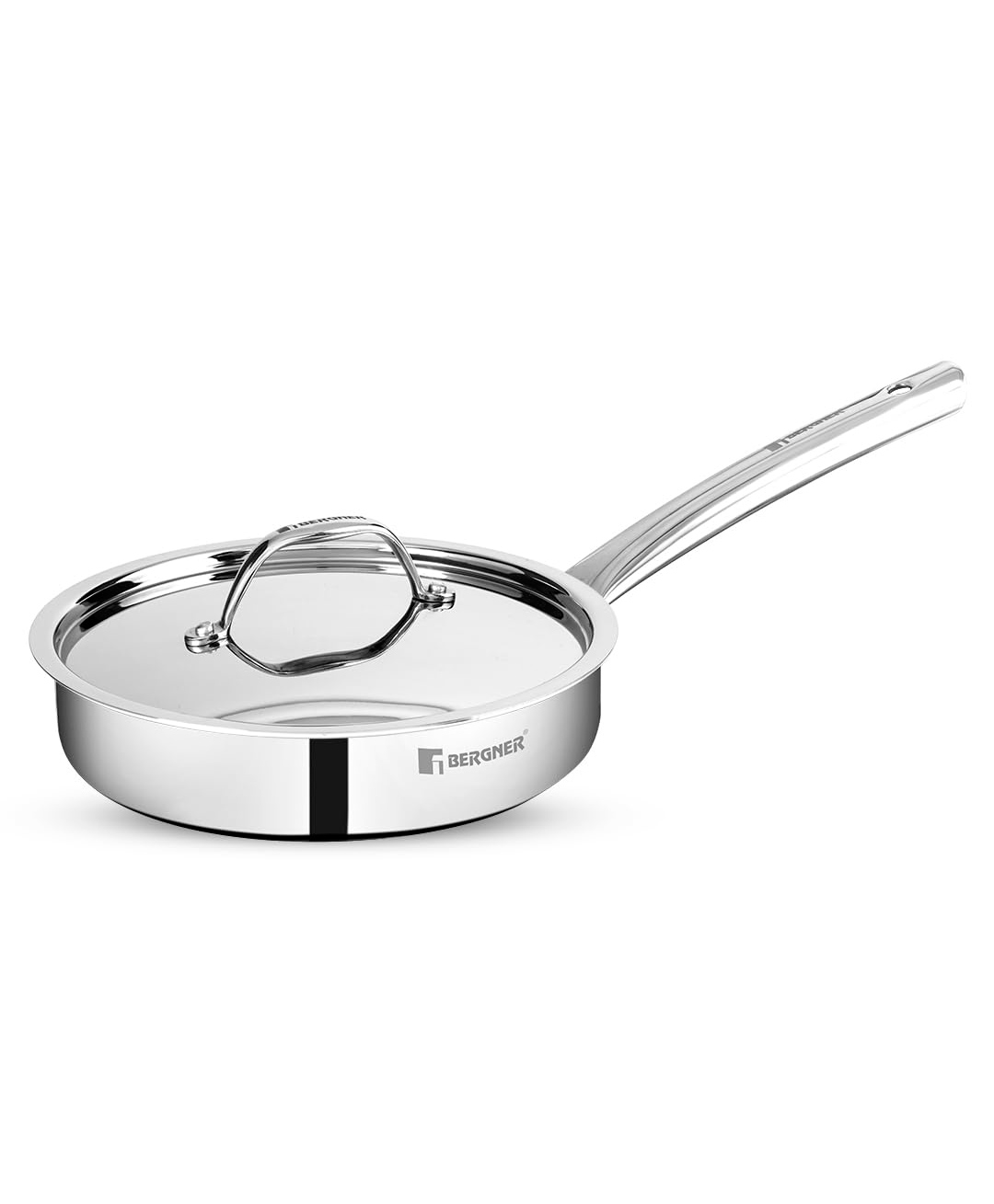 Bergner Tripro Triply Stainless Steel Sautepan/ Deep Frypan with Lid, 26 cm, 3 L-image-26