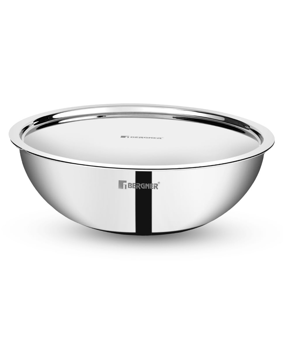 Bergner Tripro Triply Stainless Steel Cook & Serve Tasra with Lid, 22 cm, 2.5 L-picture-35