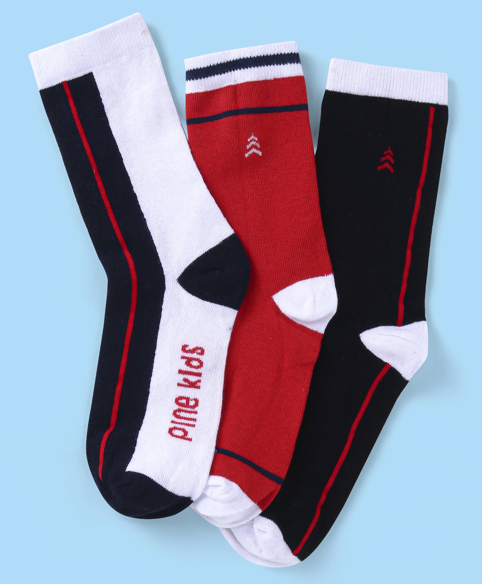 Pine Kids Cotton Nylon Ankle Length Color Block Socks Pack Of 3 (Color May Vary)-picture-15