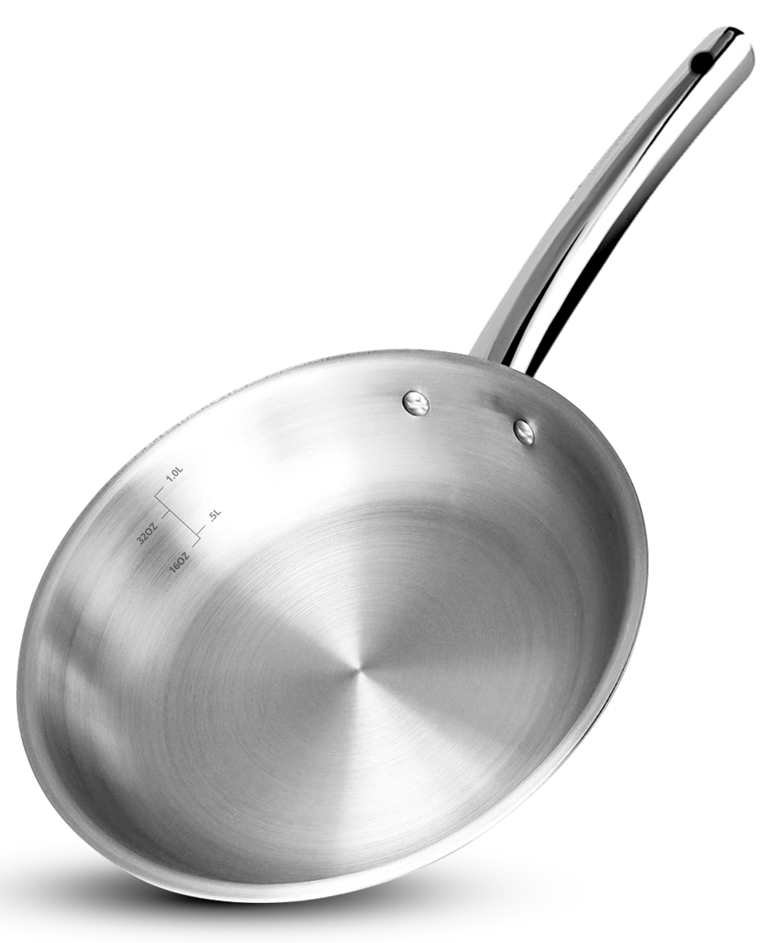 Bergner BE Bergner Essentials TriPly 20 cm Stainless Steel Frypan / Skillet, Ergonomic Stay Cool Handle, Flared Rim, Efficient & Fast Heating, Induction & Gas Stove Friendly, 5-Year Warranty-image-6