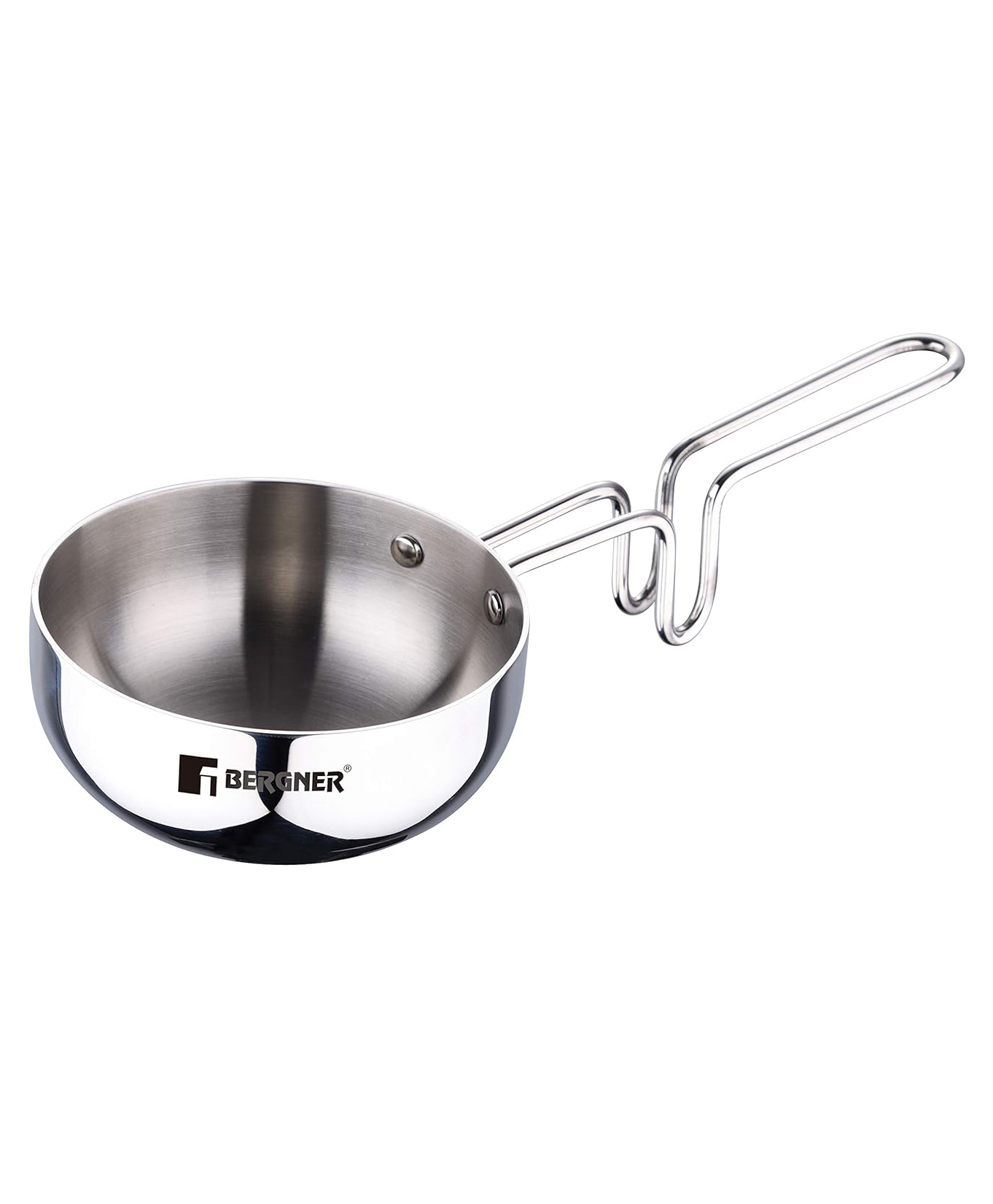 Bergner Argent TriPly 12 cm Tadka Pan with 0.5 L Capacity, For Spice Tempering/Seasoning, Stay Cool Long Handle, Multi-Layer Mirror Finish, Easy to Clean, Induction & Gas Stove Ready, 5-Year Warranty-image-41