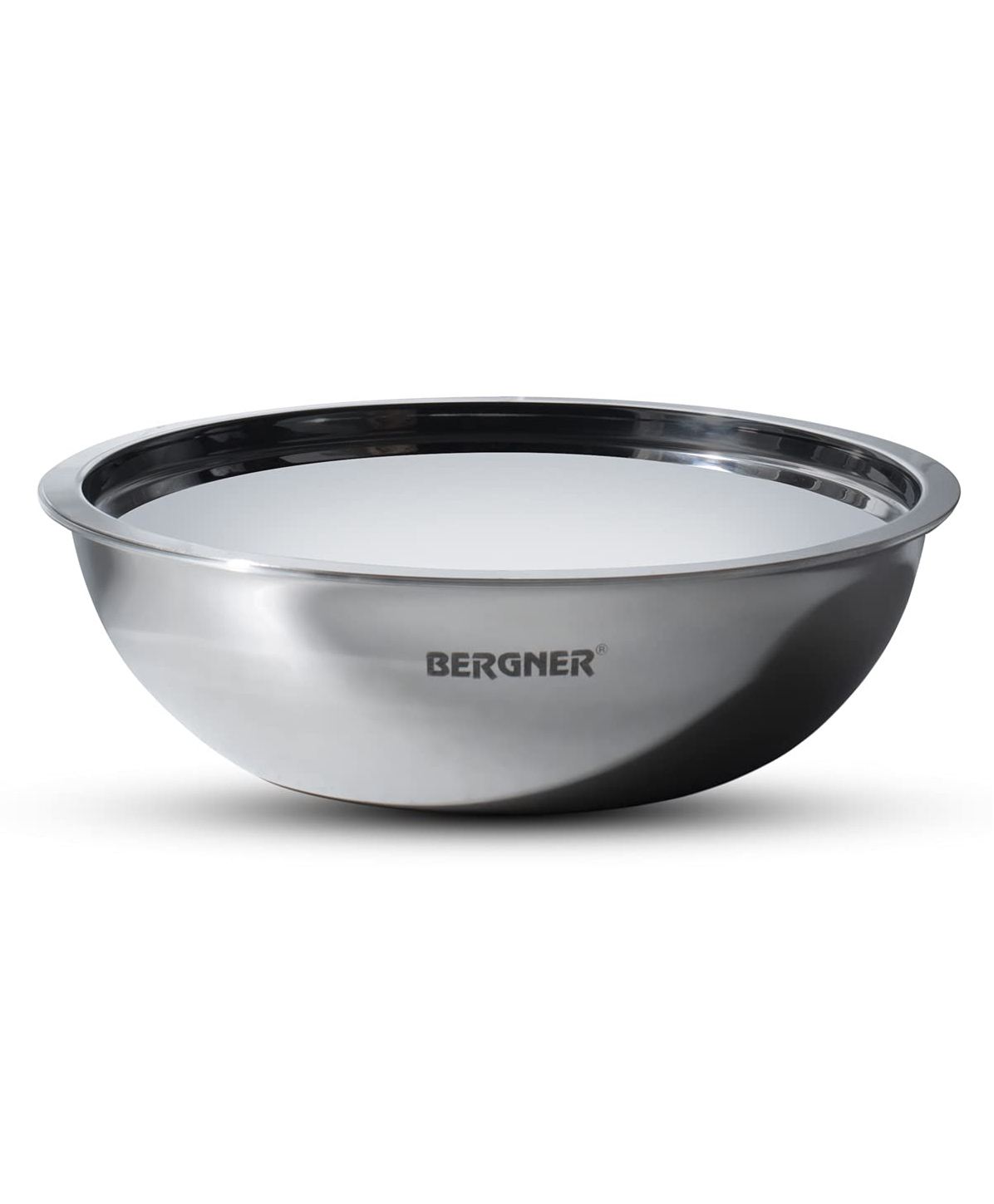 Bergner Argent TriPly Stainless Steel 20 cm Tasra with Stainless Steel Lid, 1.5 Ltr Tasla with Lid, Food Safe, Flared Rim, Durable, Dishwasher Safe, Induction Bottom & Gas Ready, 5-Year Warranty-image-2