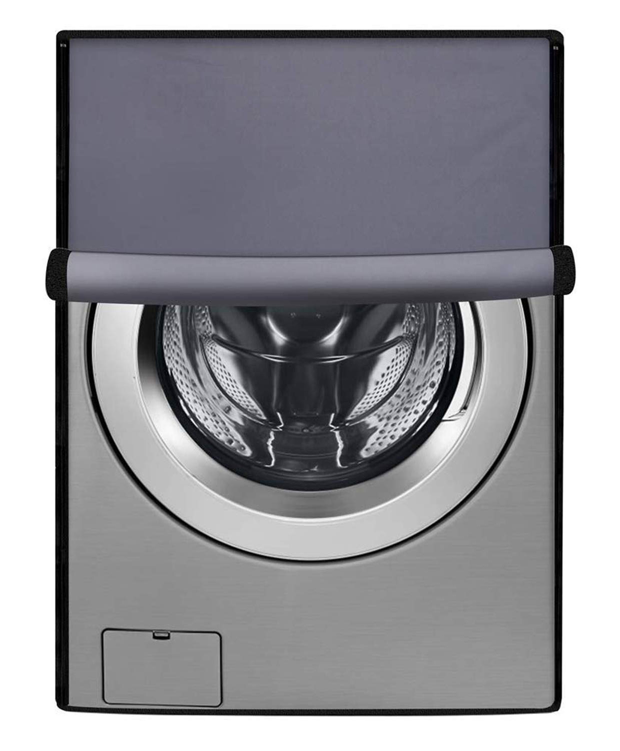 Dakshya Industries Ocean Front Load Fully Automatic Washing Machine Cover Water Resistant, Dust Resistant With Zip Enclosure Suitable For 6kg, 6.5kg, 7kg - Grey-picture-25