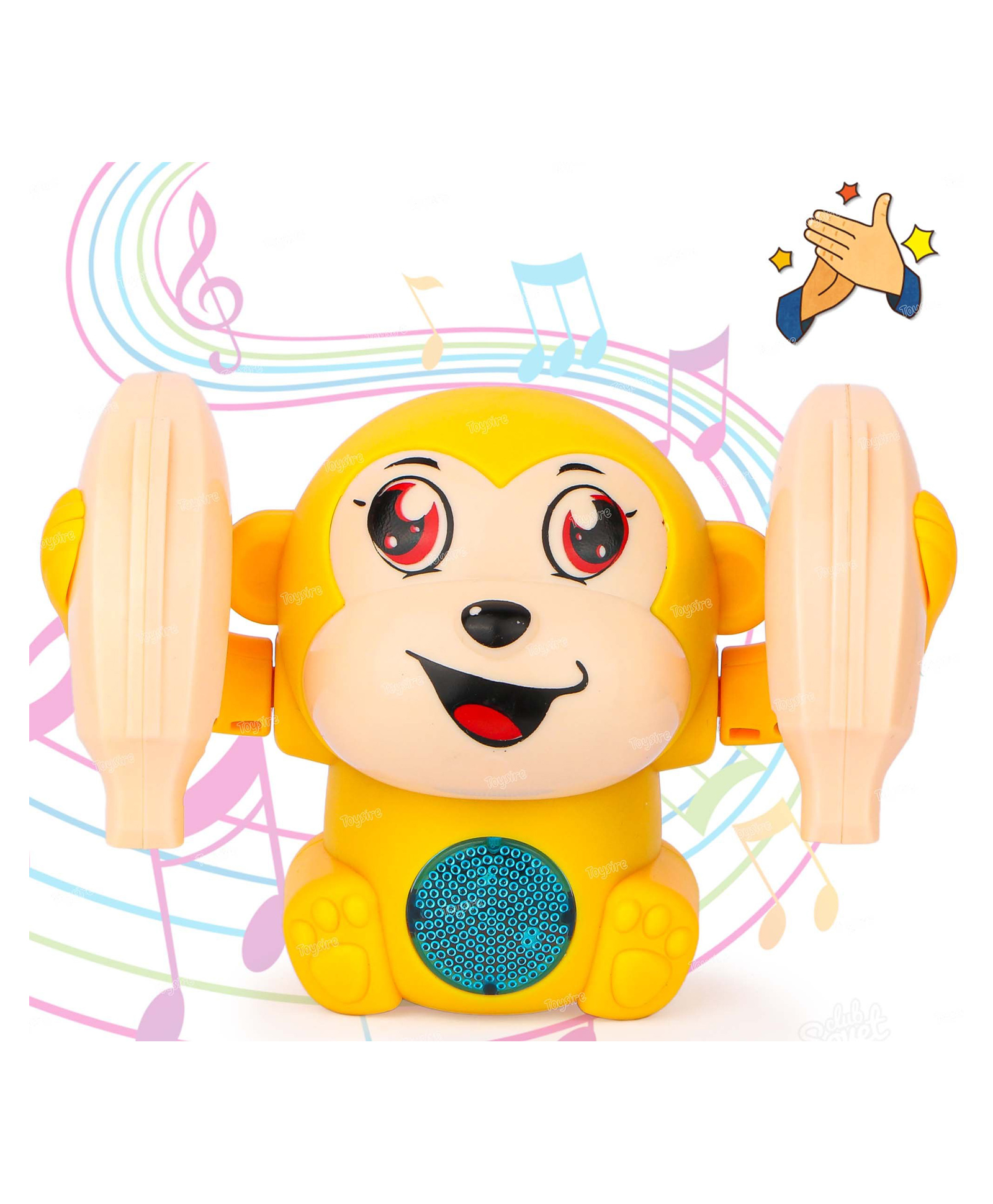 Toysire Dancing Musical Toy for Kids Baby Tumbling Monkey Doll Toy with Voice Control Sensor Light Music Rotating Arm Sound Toy-image-9