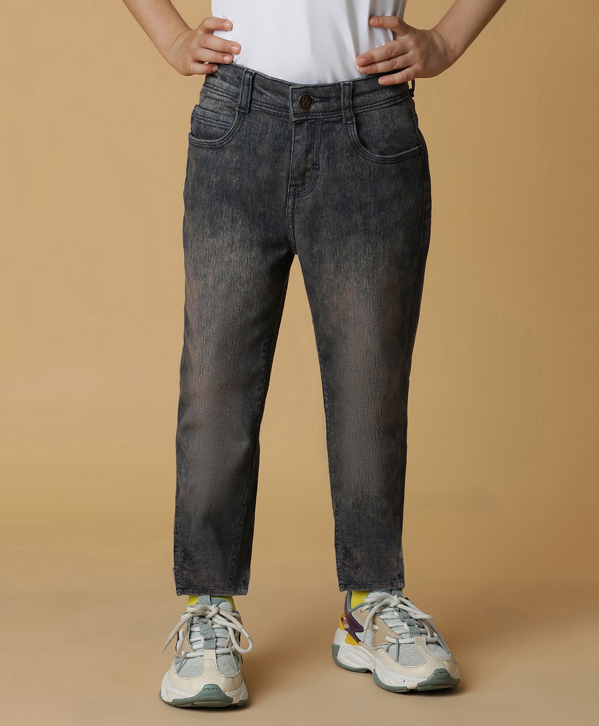 Tales & Stories Slim Fit Denim Solid Jeans - Blue-image-41
