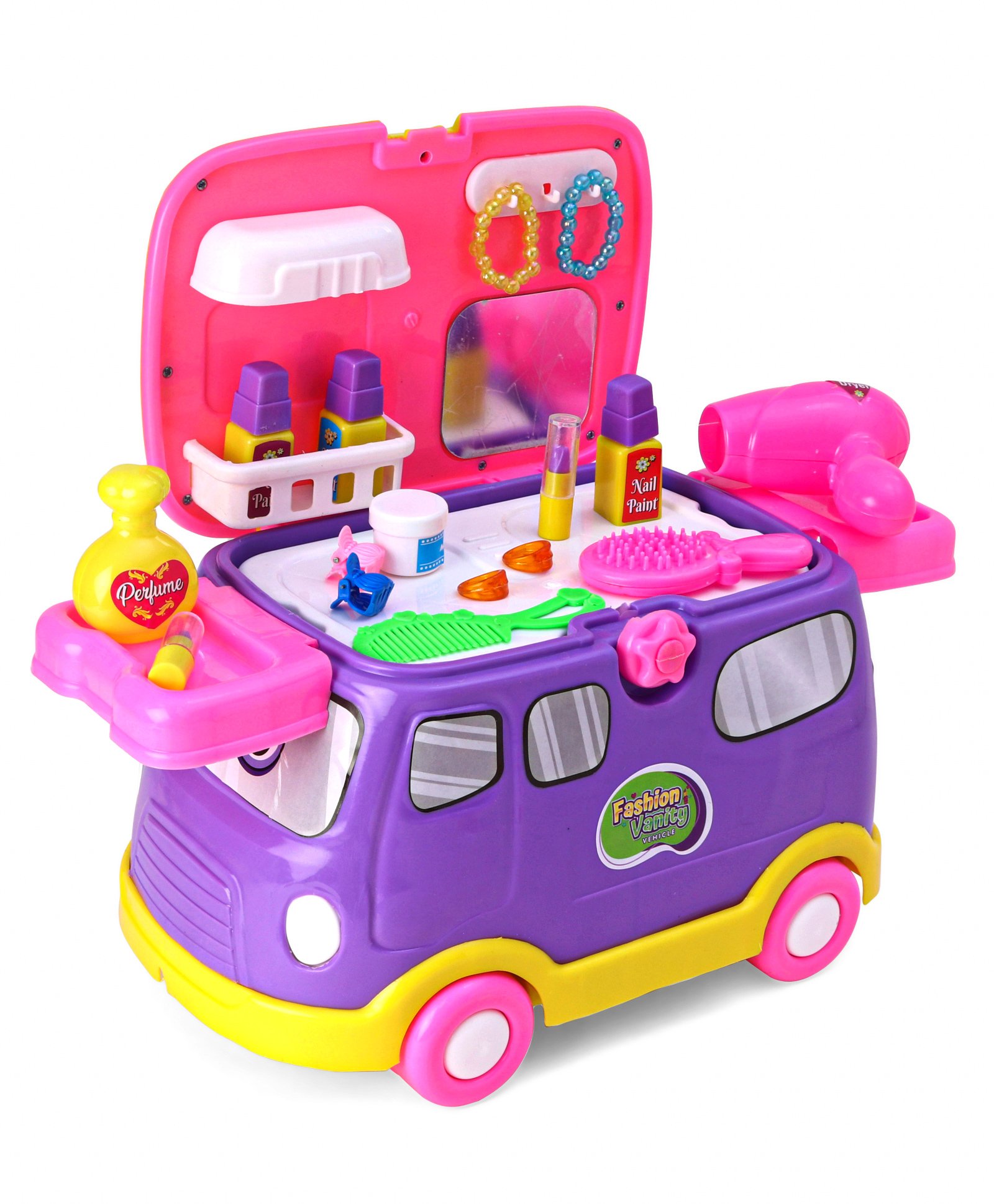 Mamma Mia 2 in 1 Fashion Vanity Vehicle Set of 16 - Multicolour-picture-30