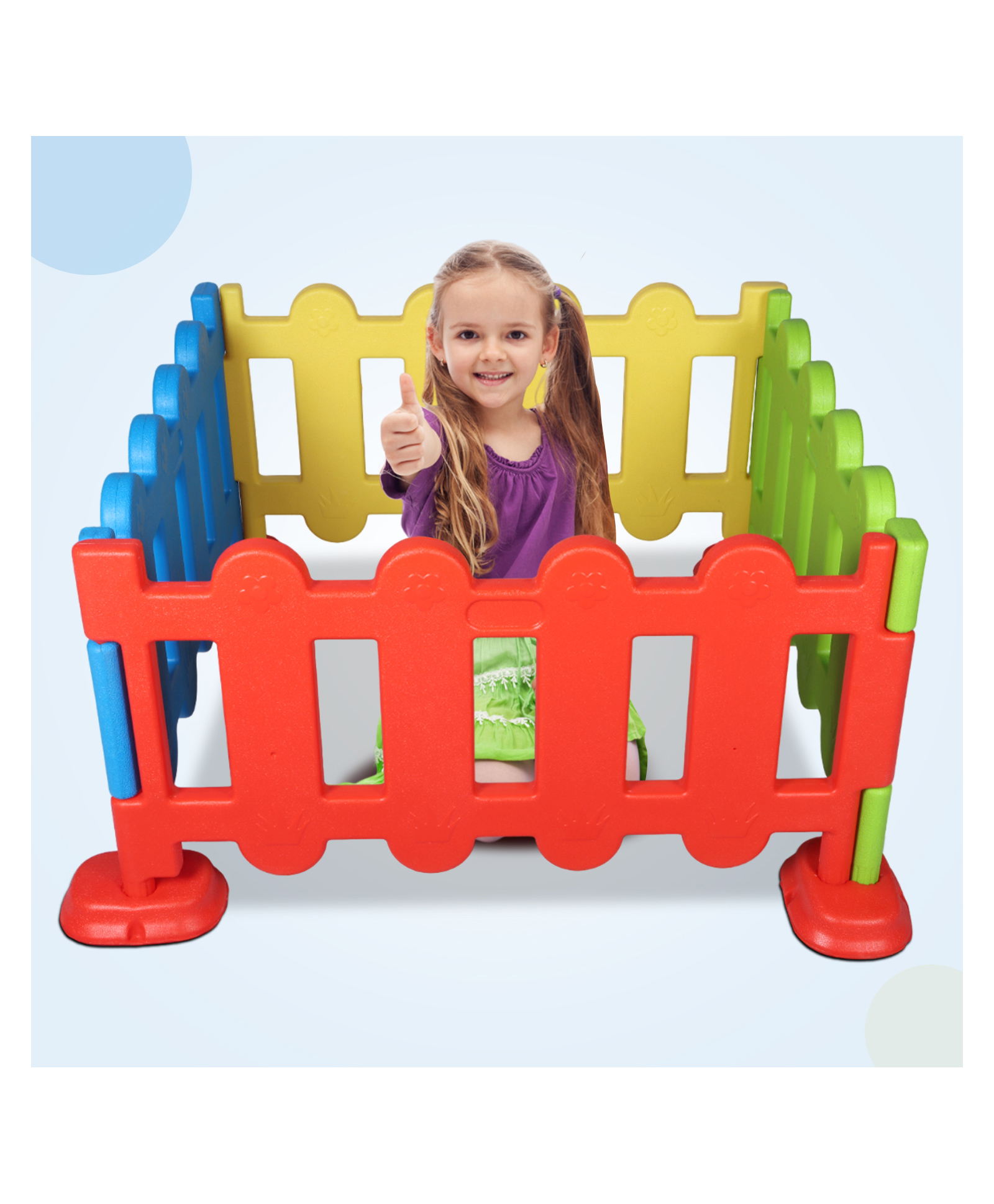 toyplus Toy Plus Play Gate Fancing for Toddlers - Multicolor-picture-29