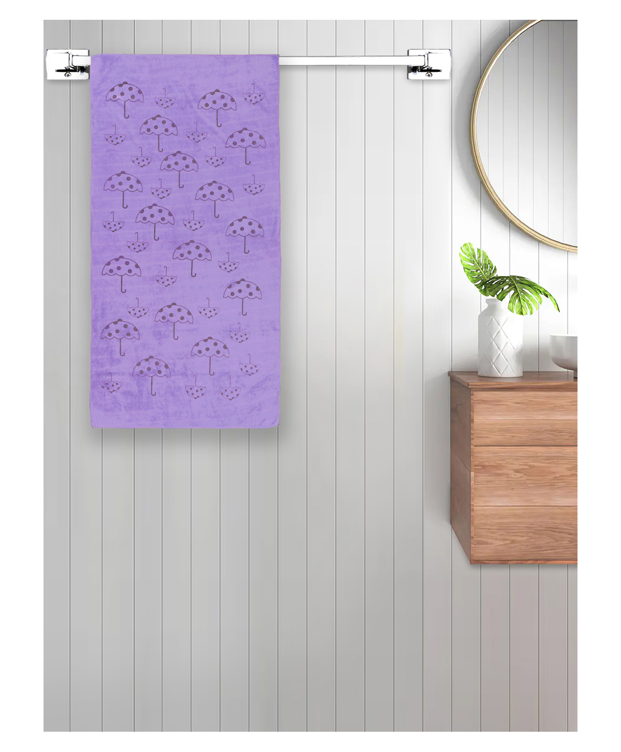 FABINALIV Unisex Purple Abstract 420 GSM Cotton Bath Towels (140X70 cm)-picture-36