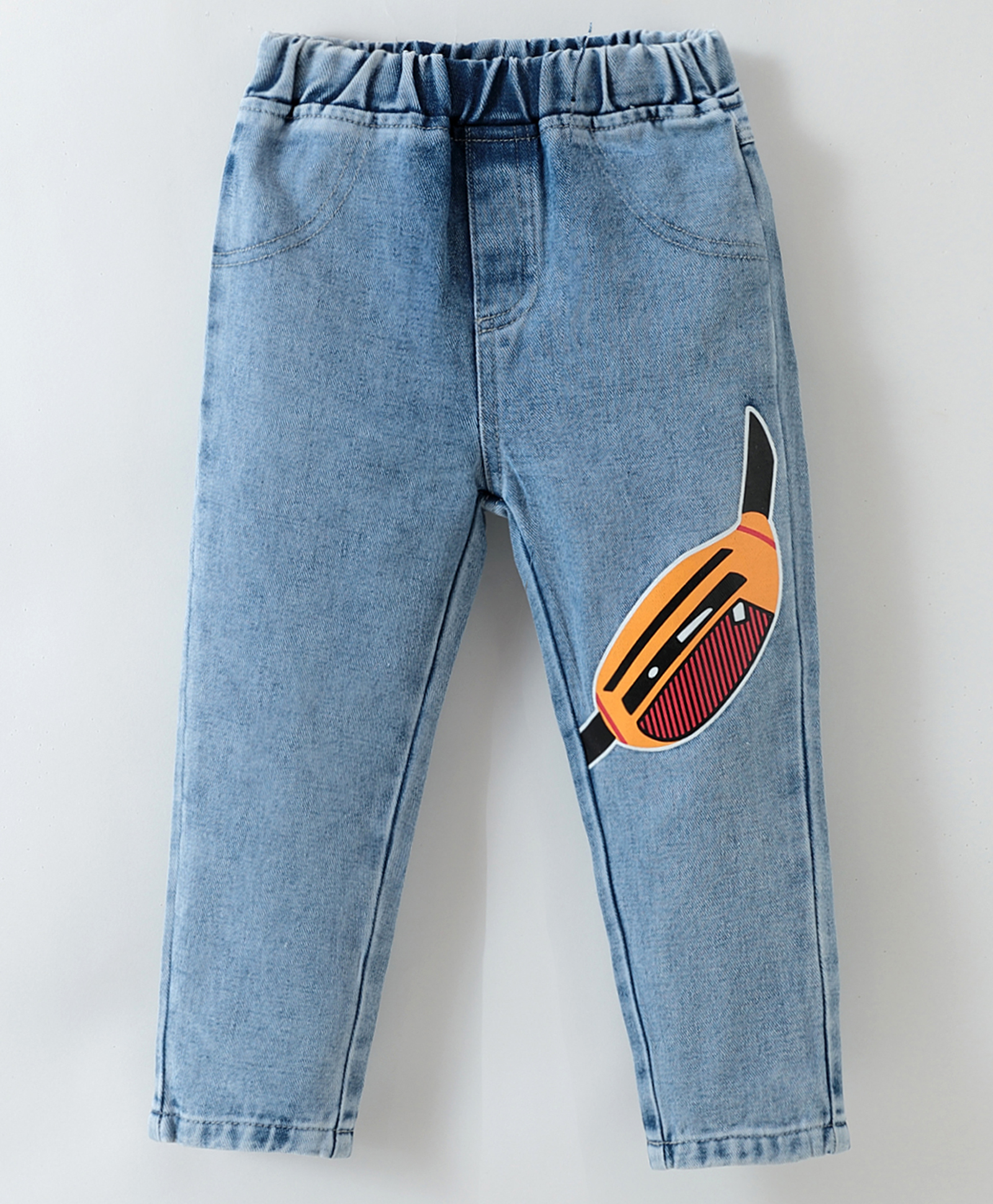 Kookie Kids Full Length Washed Denim Jeans - Blue-picture-10