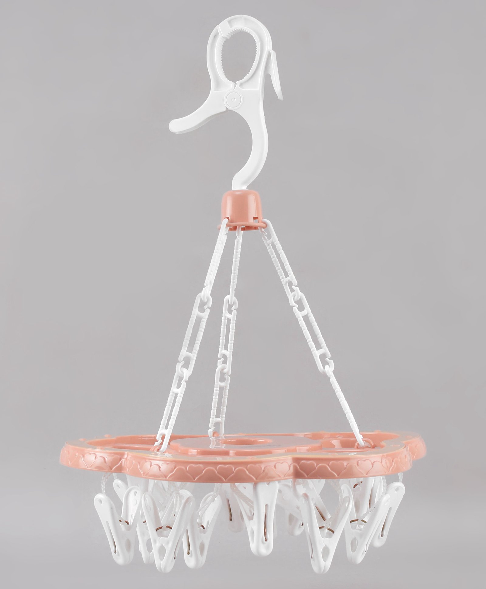 Cloud Shaped Hanger With 18 Hooks - Pink-image-33
