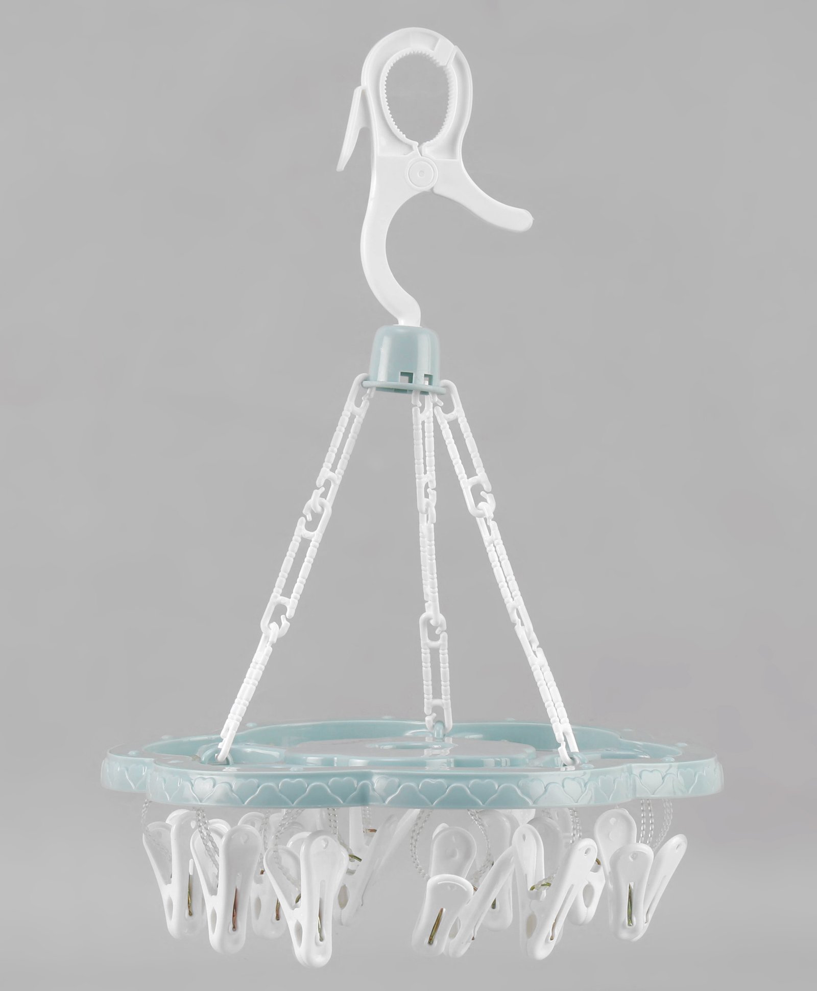 fab n funky Cloud Shaped Hanger With 18 Hooks - Blue-picture-11