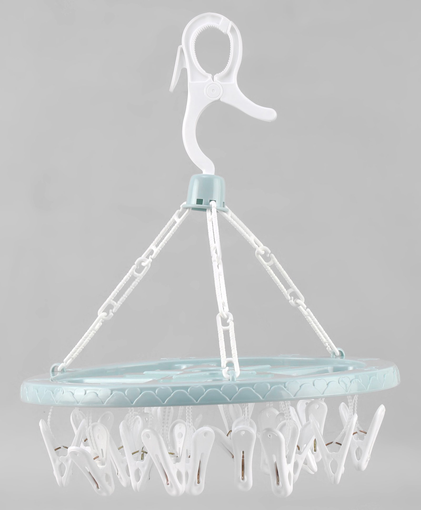fab n funky Cloud Shaped Hanger With 20 Hooks - Light Blue-picture-12