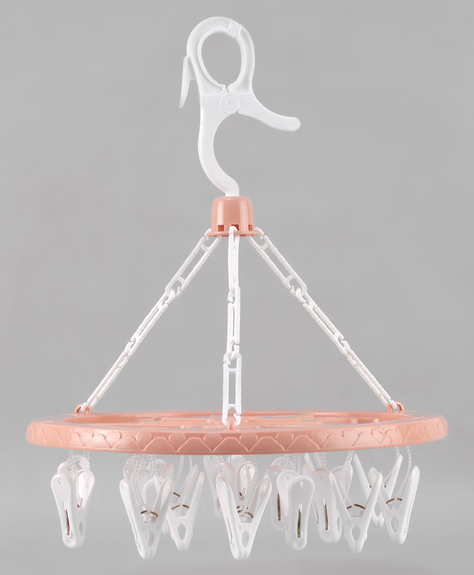 fab n funky Cloud Shaped Hanger With 20 Hooks - Pink-picture-15
