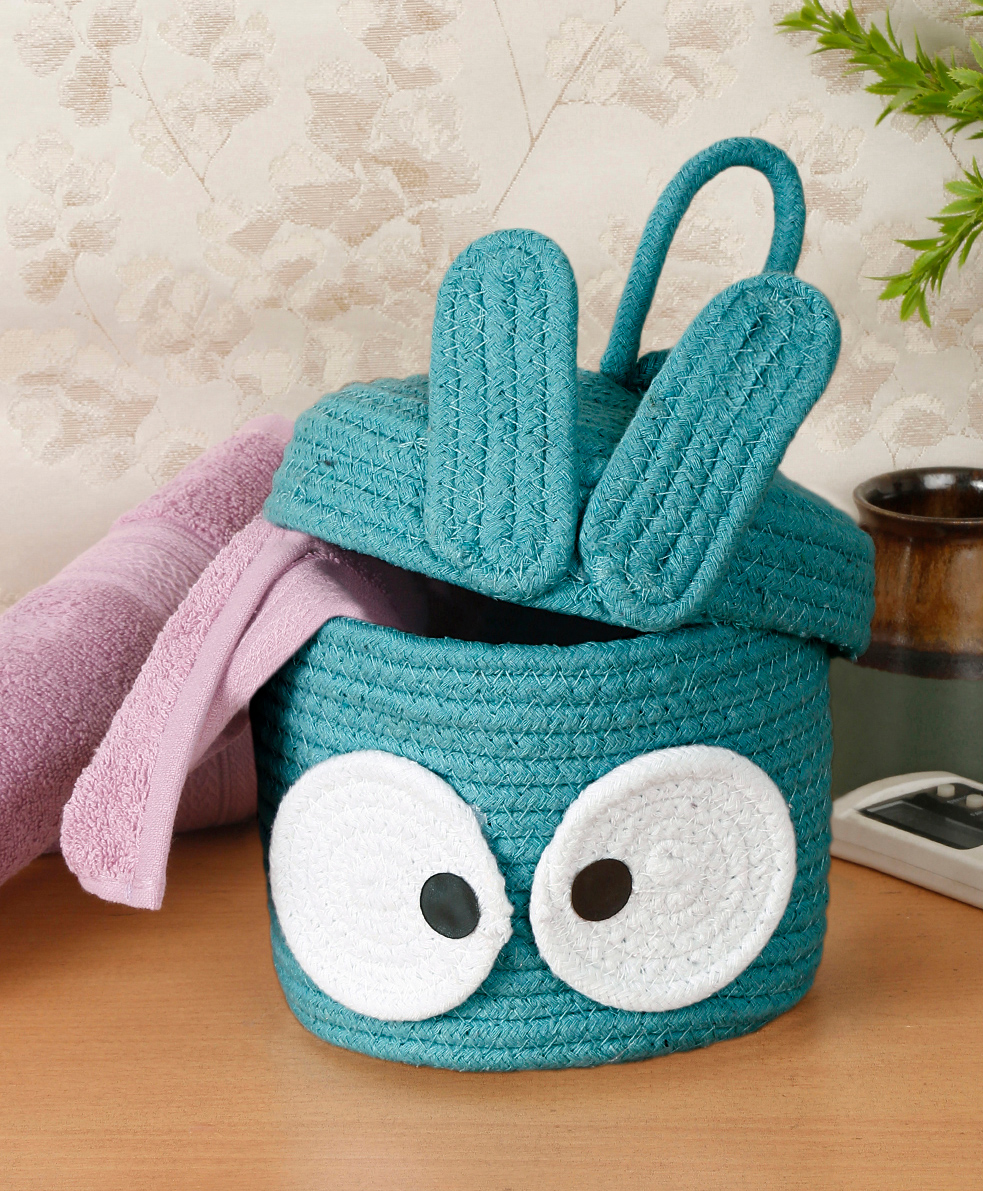 FABINALIV Kids Blue Cartoon Design Multipurpose Foldable Organiser with Lid-picture-19