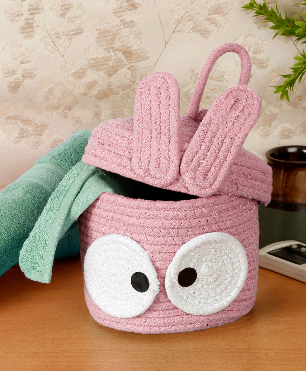 FABINALIV Kids Pink Cartoon Design Multipurpose Foldable Organiser with Lid-image-38