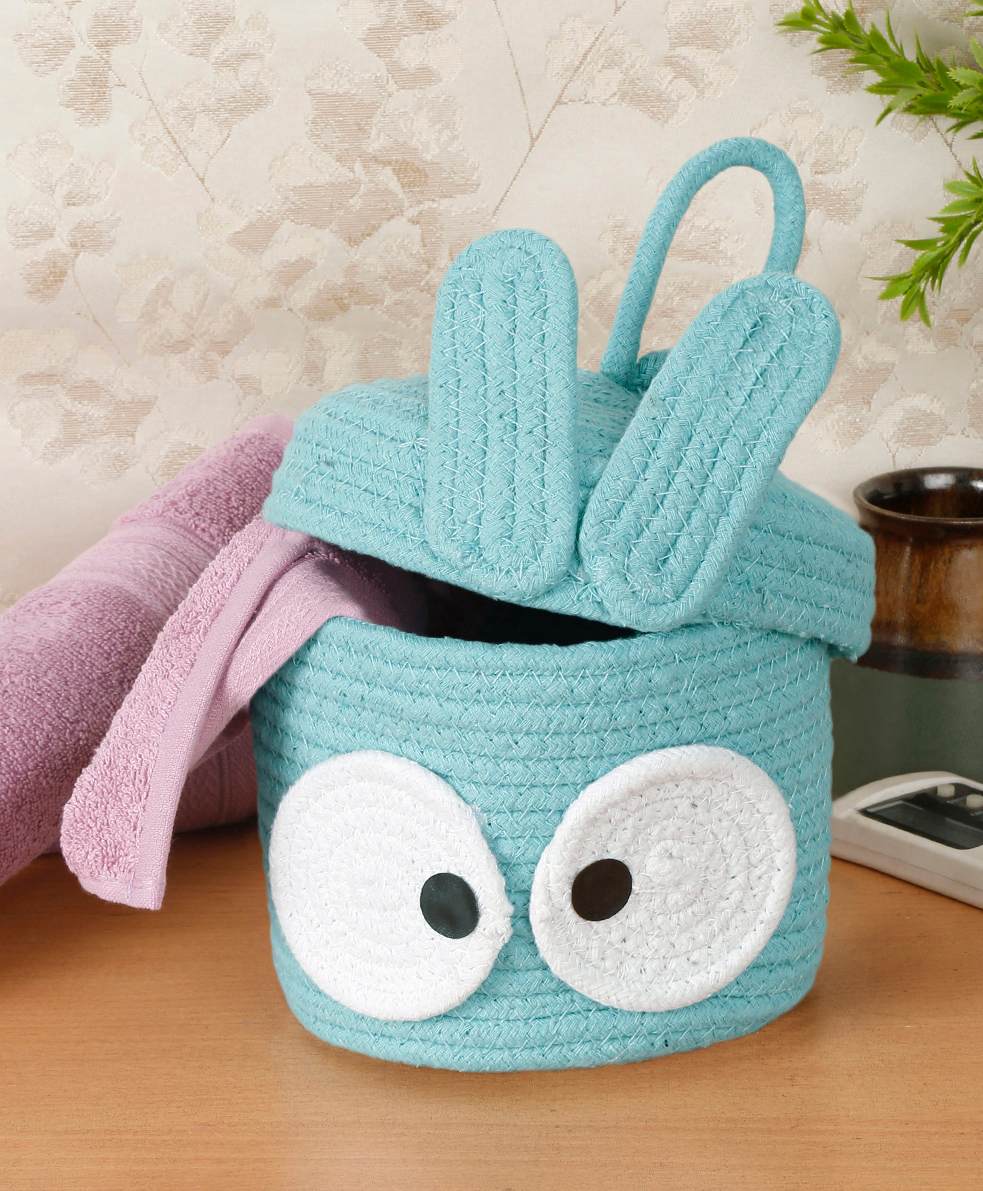 FABINALIV Kids Sky Blue Cartoon Design Multipurpose Foldable Organiser with Lid-picture-26