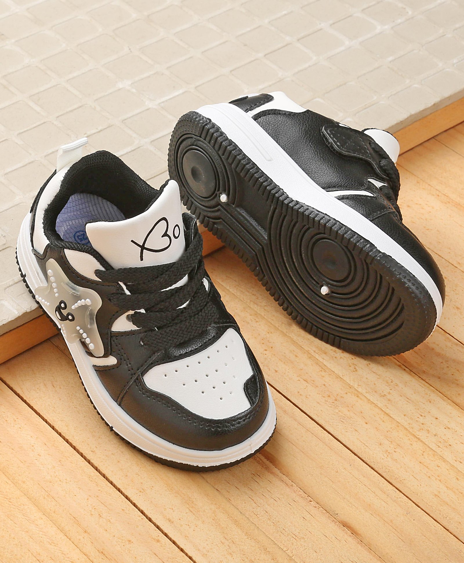 Babyoye Slip On Sneakers with Velcro Closure - Black-image-49