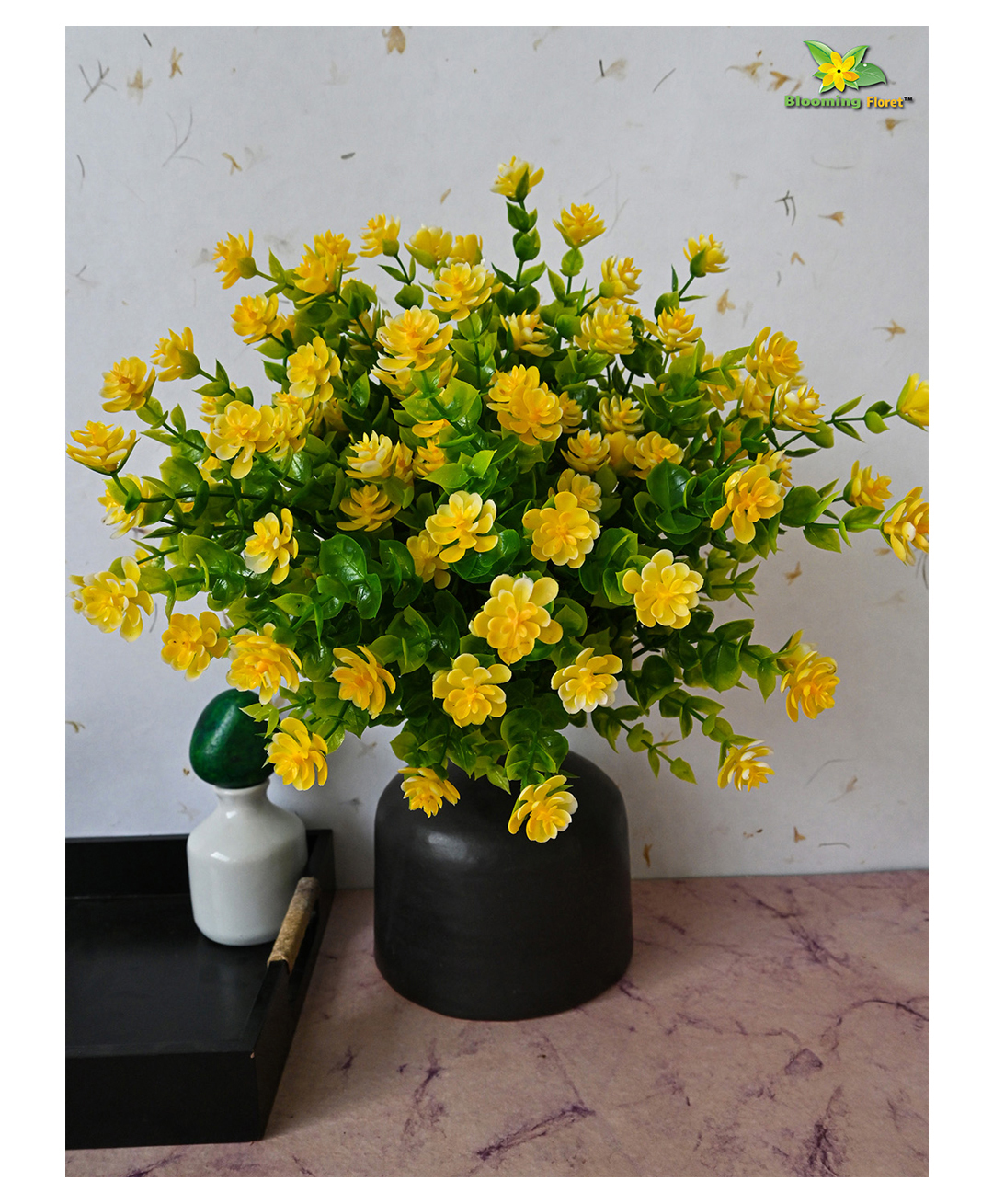 Blooming Floret Artificial Kalanchoe 5 Flower Bunch-picture-21