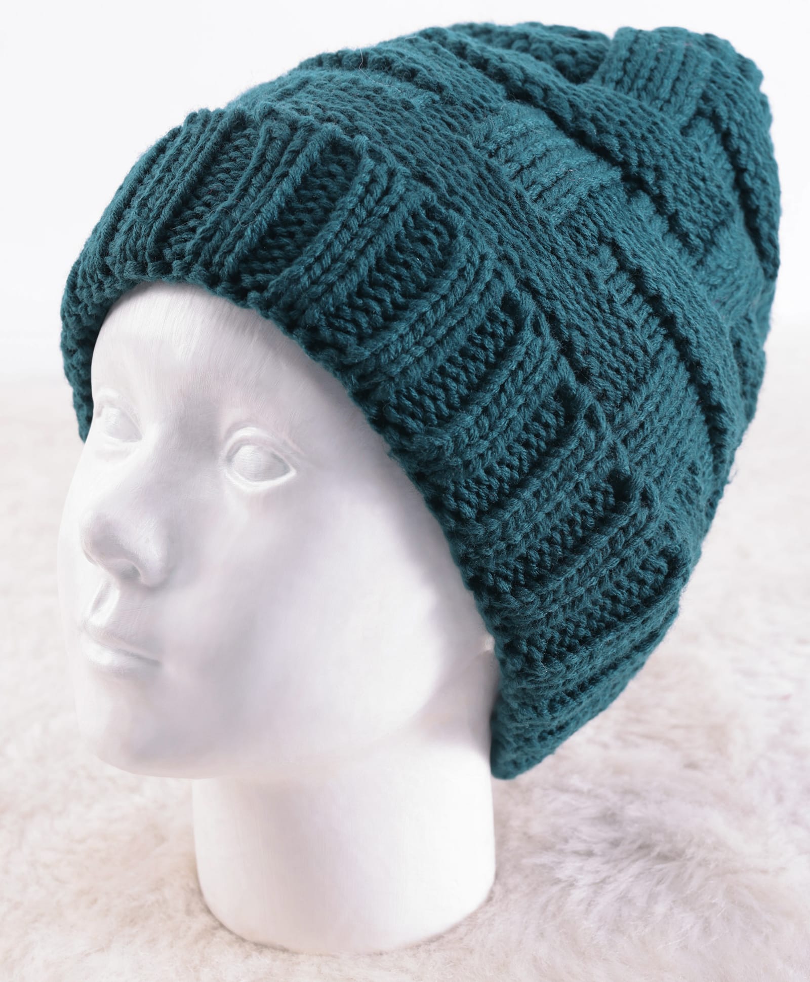 Pine Kids Knit Solid Winter Cap - Teal Blue-picture-28