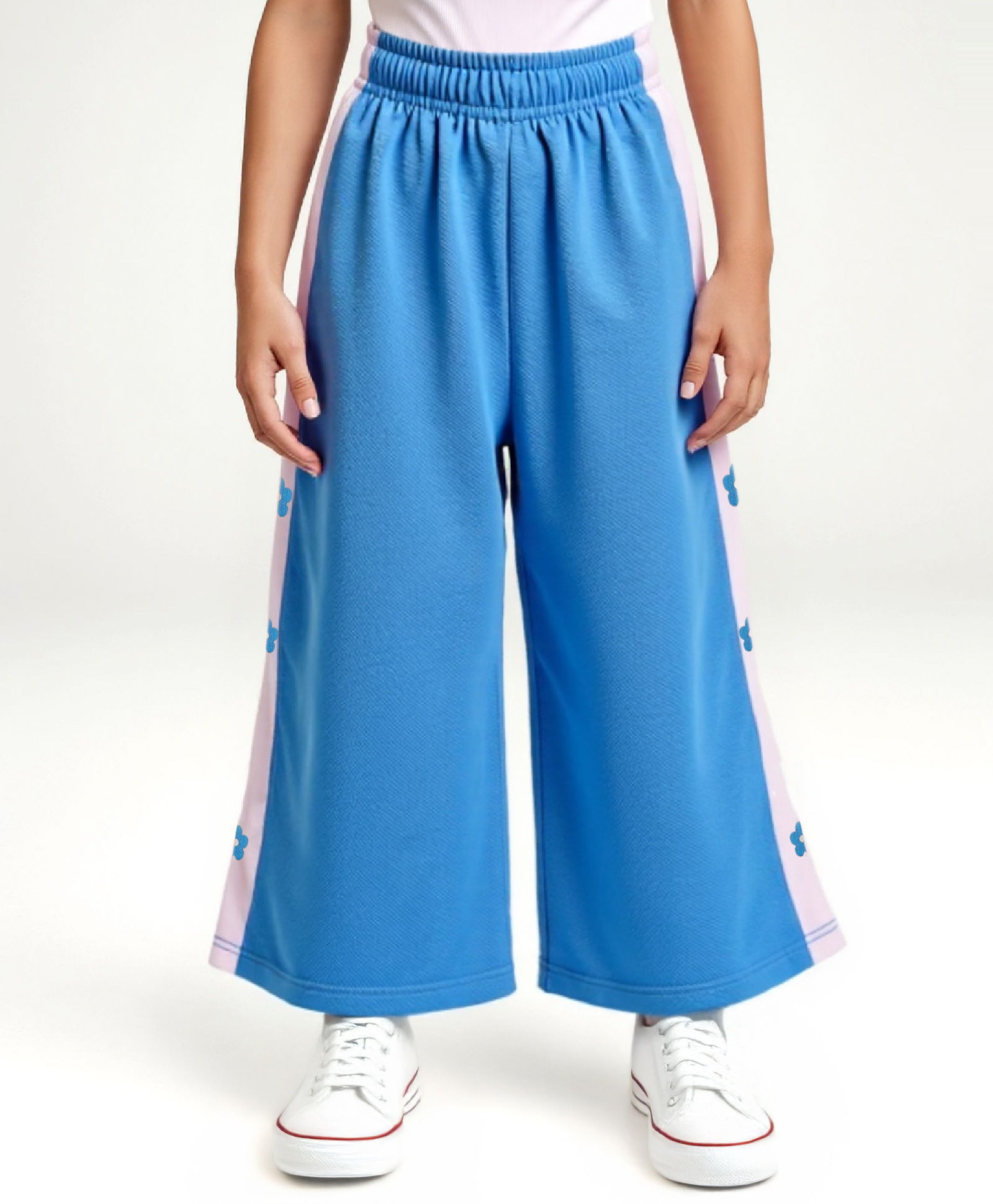 Honeyhap Premium 100% Cotton FullLength Track Pant with Floral Print - Blue-picture-14