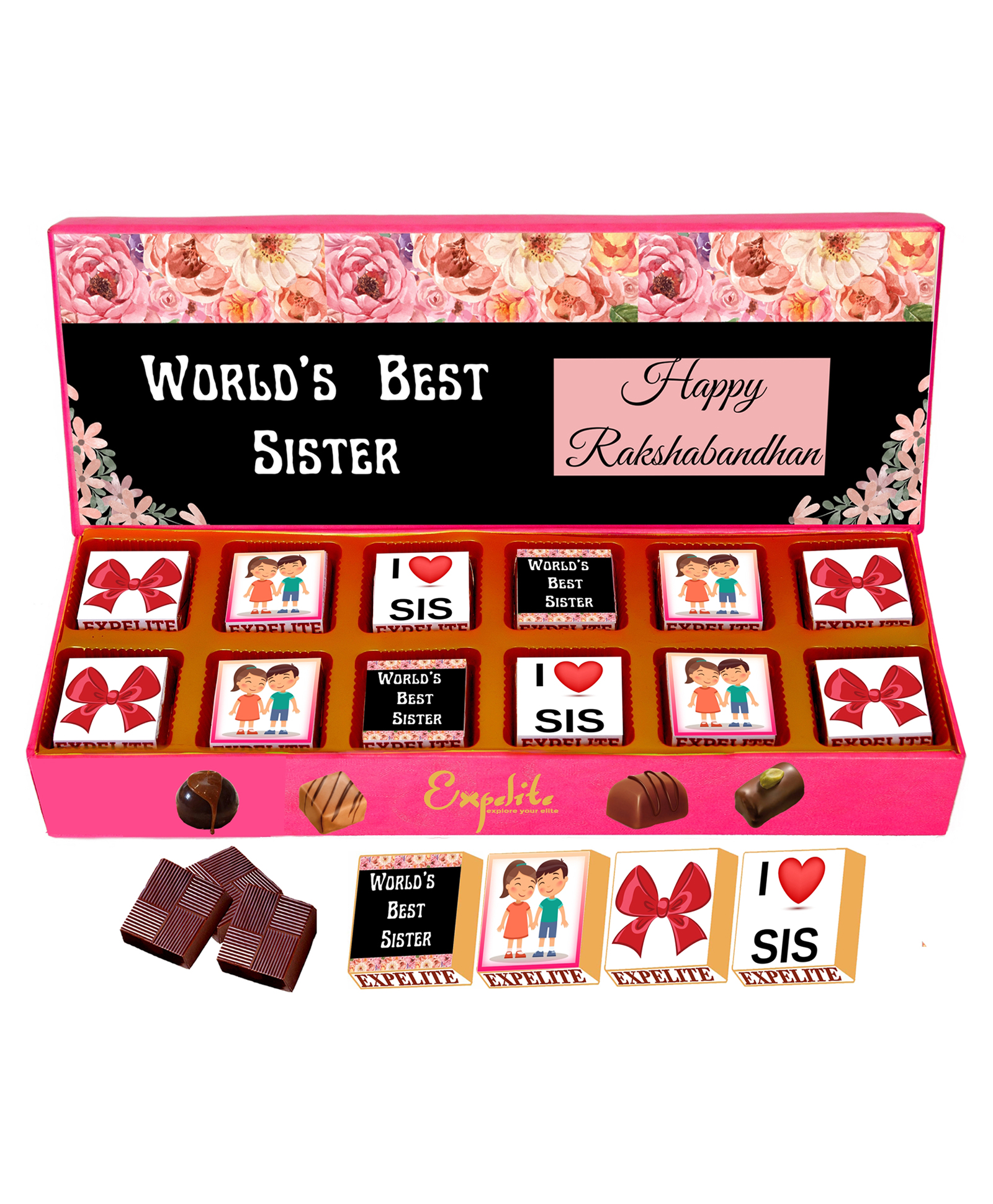 Expelite Rakhi chocolate - 12 Pieces Rakhi gifts for brother-image-20