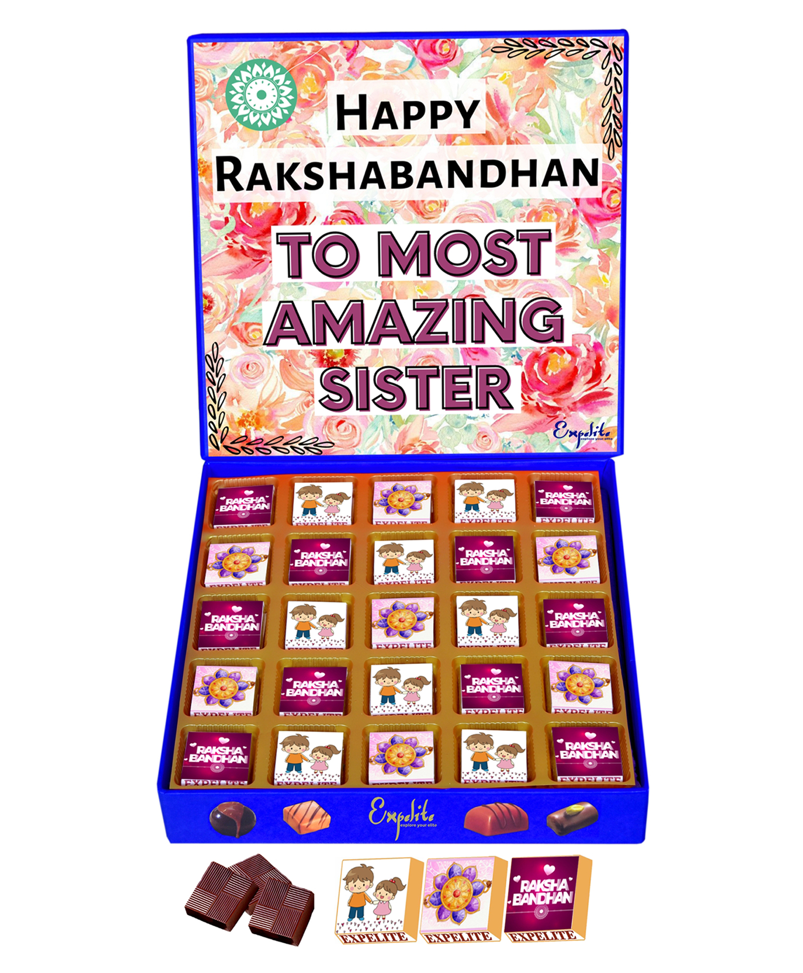 Expelite Rakhi chocolate Box -25 Pieces Unique Rakhi Gifts Online India-image-47