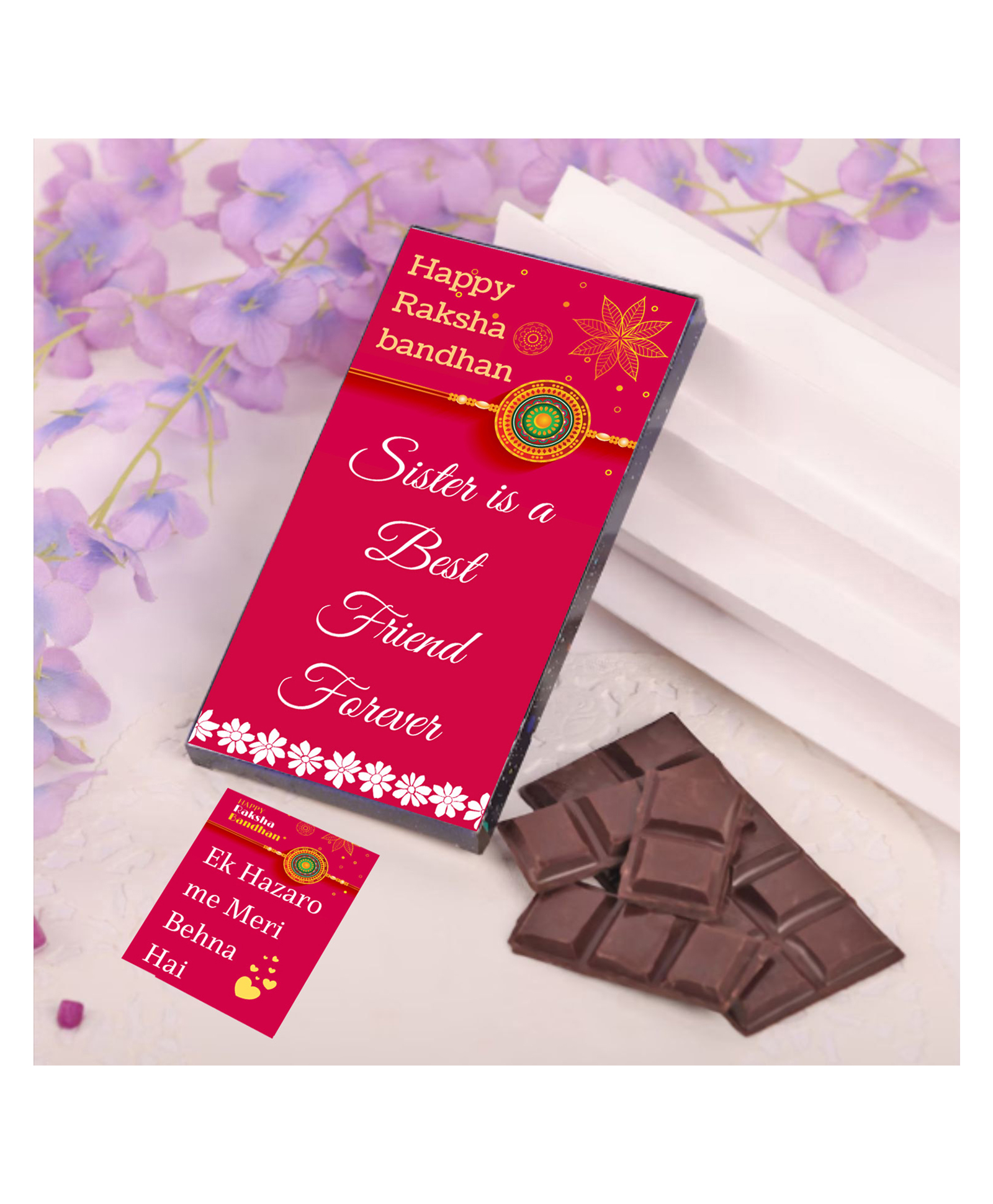 Expelite Raksha bandhan gift for Sister chocolate Bar 100 Grams-image-44
