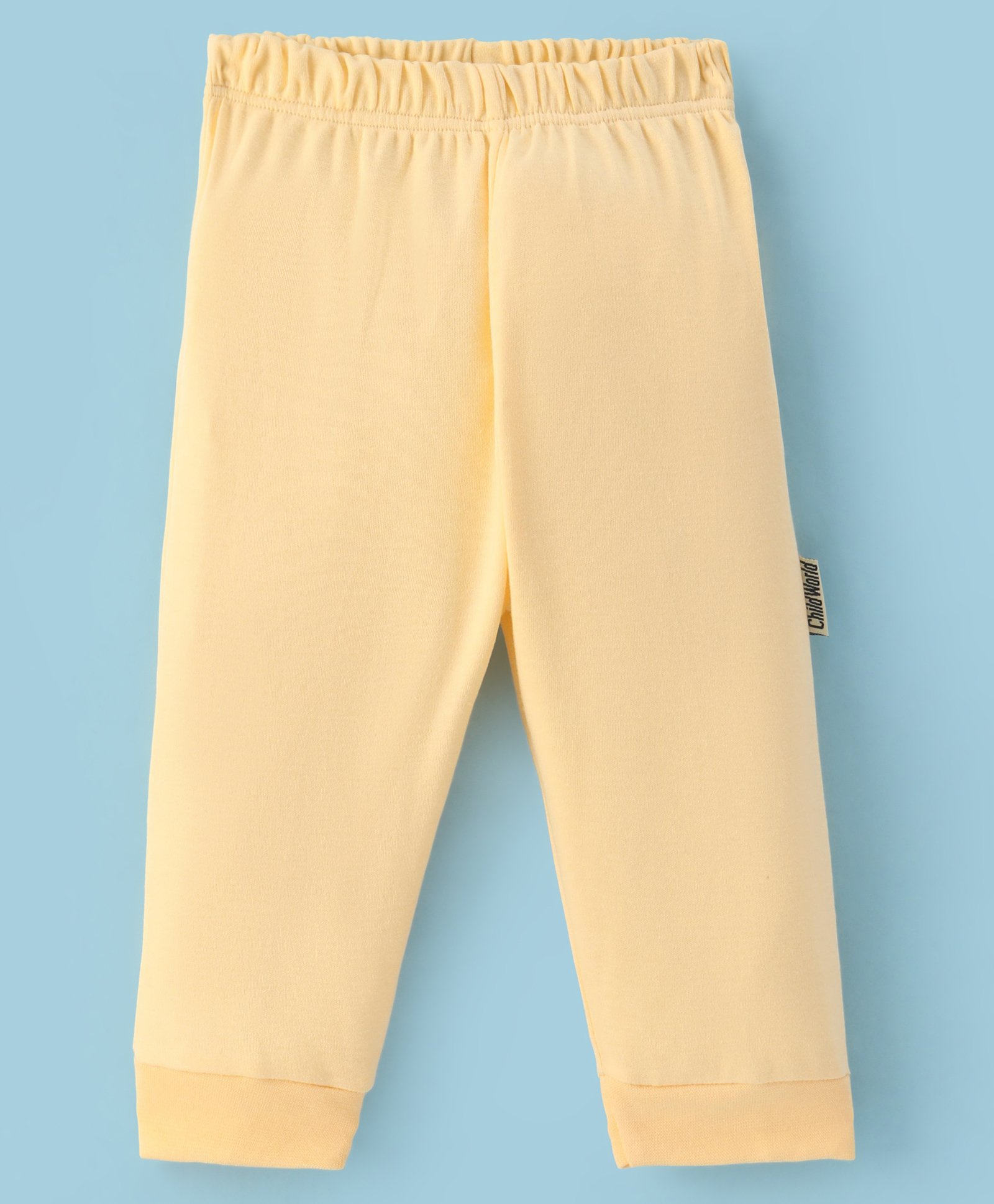 Child World Interlock  Full Length Solid Lounge Pant - Golden-picture-12