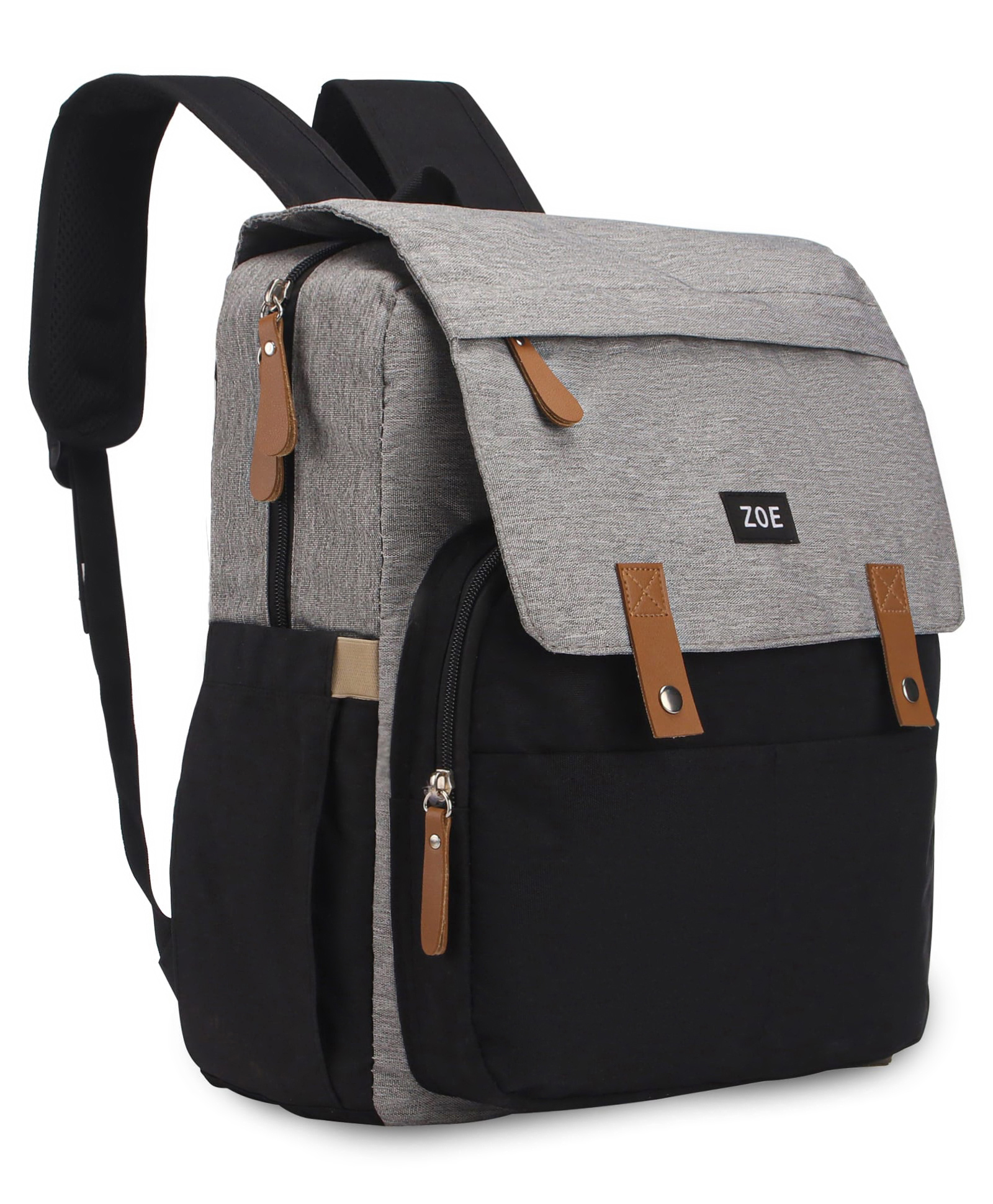 Zoe Multi-purpose Travel Friendly Diaper Backpack With Pacifier Holder - Black