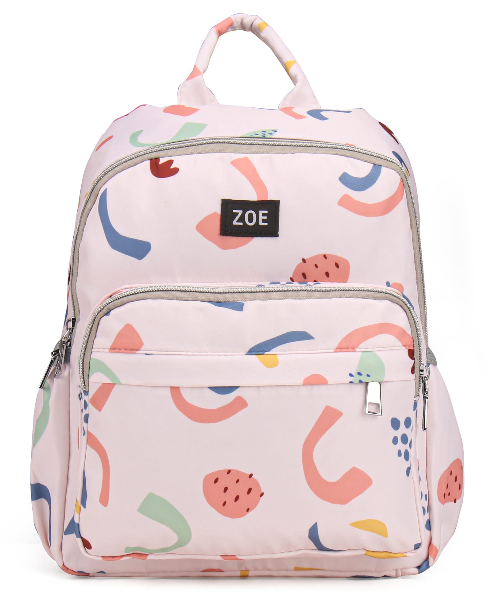 Zoe Multifunctional Printed Diaper Backpack - White-image-20