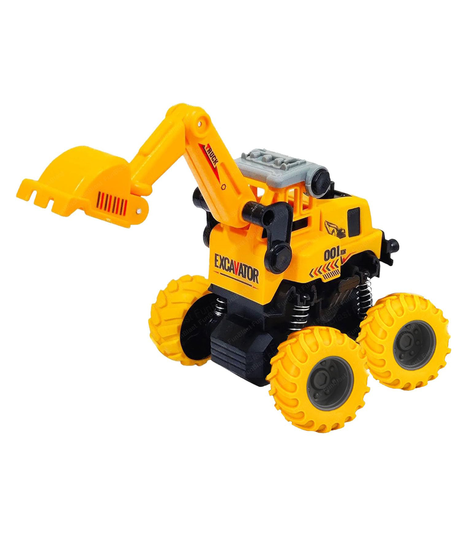 Bunie Friction Powered Mini Excavator Construction Truck Toy for Kids  Multicolor-image-2