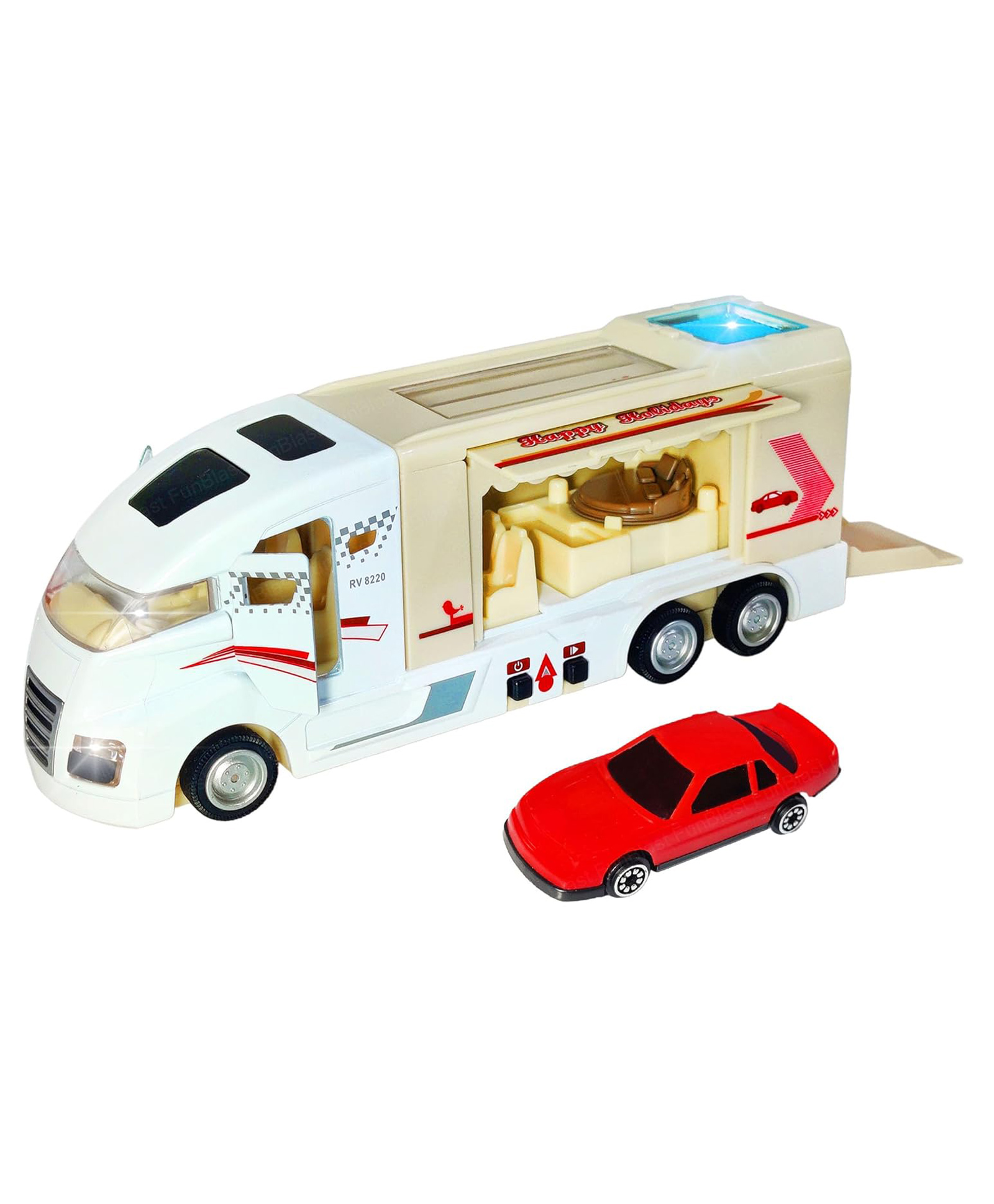 Bunie Diecast Model Toy Van with Back Door Mini Car  White-image-42