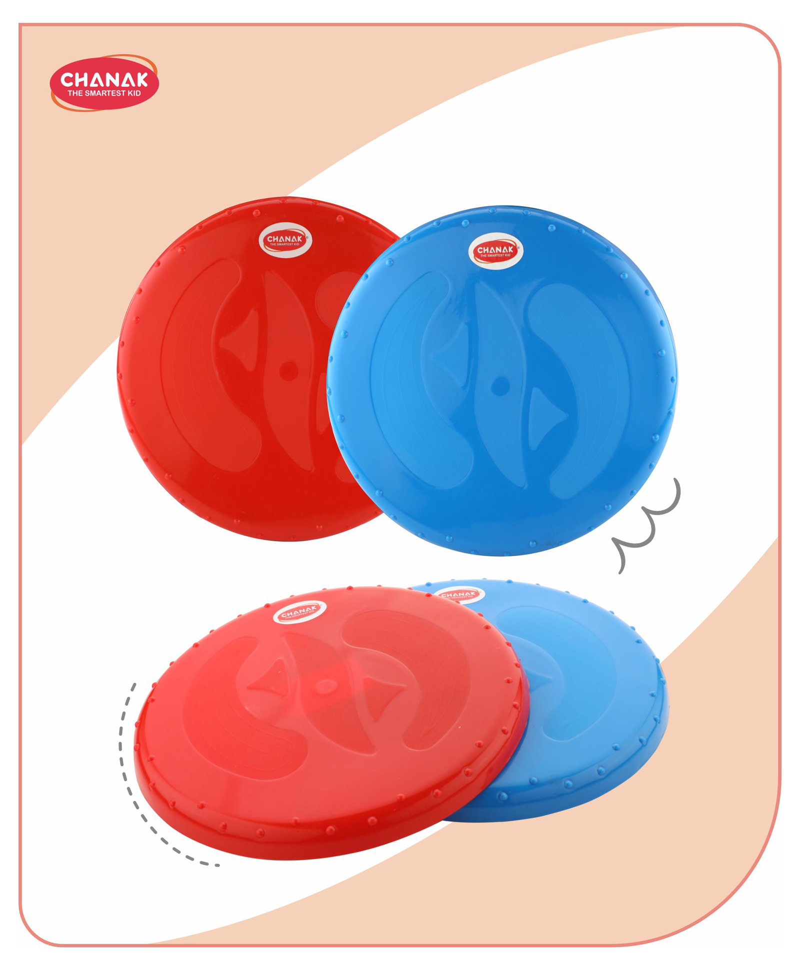 Aditi Toys Flying Disc Frisbee Picnic, Beach, Garden Disc Throwing Sports Outdoor Game for Kids & Adults, Red & Blue Pack of 4-image-37