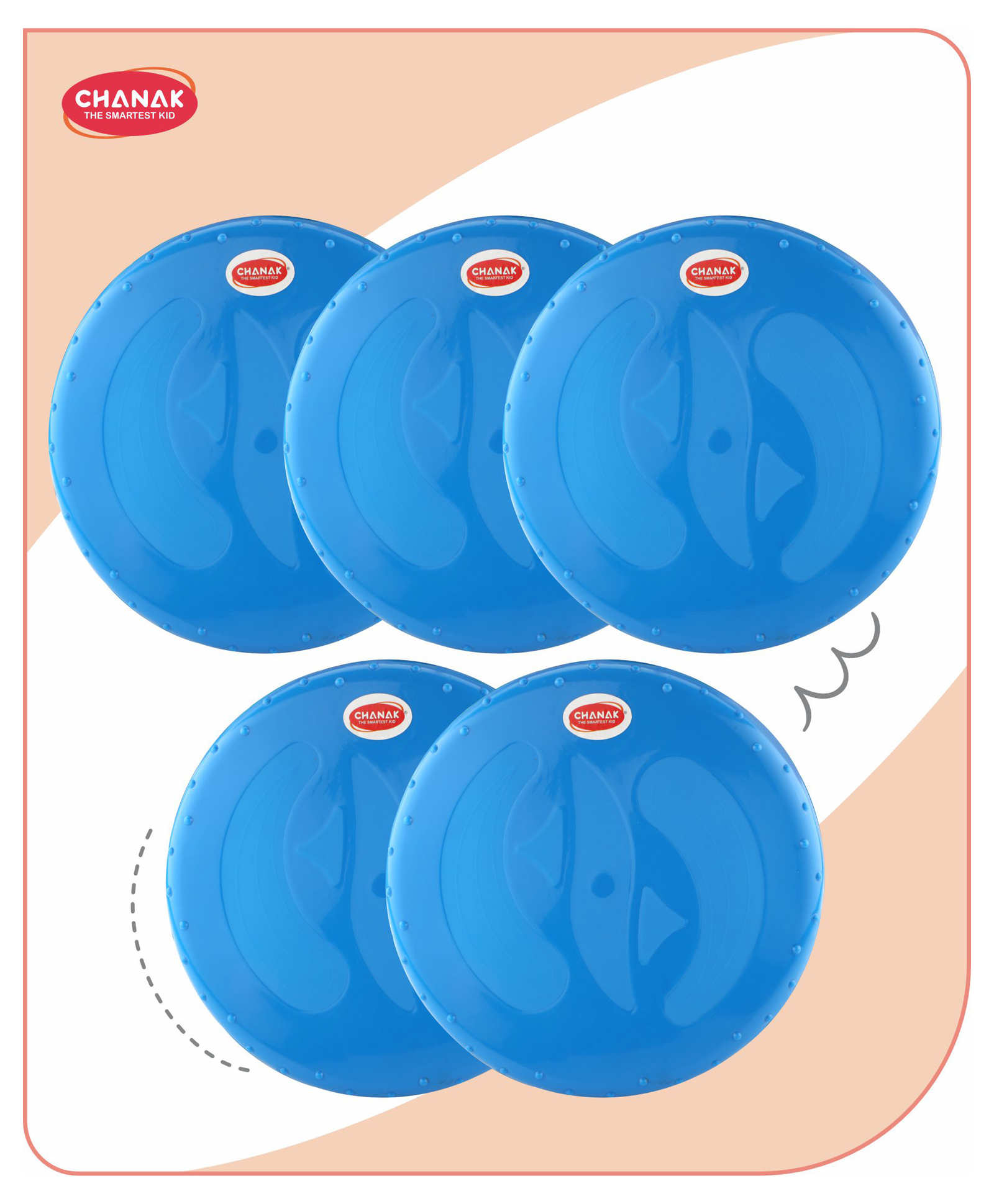 Aditi Toys Flying Disc Frisbee Picnic, Beach, Garden Disc Throwing Sports Outdoor Game for Kids & Adults, Blue Pack of 5-picture-14