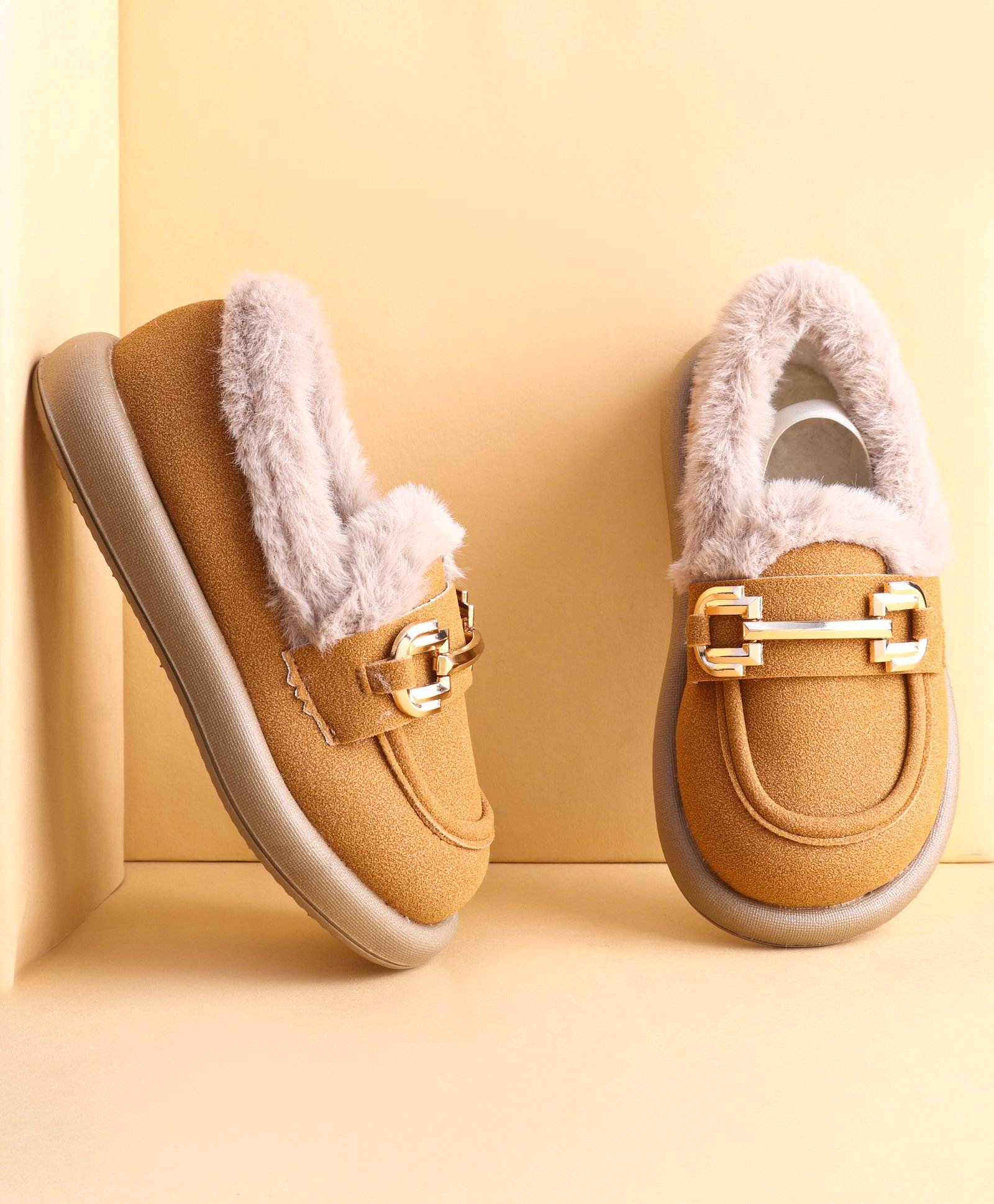 Babyoye Slip On Formal & Party Wear Shoes - Brown-image-18
